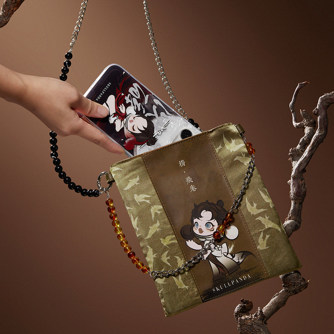 POP MART SKULLPANDA The Ink Plum Blossom Series Mini Bag - Cute Anime Character Crossbody Purse for Women | Perfect for Cosplay, Gift Giving & Daily Use