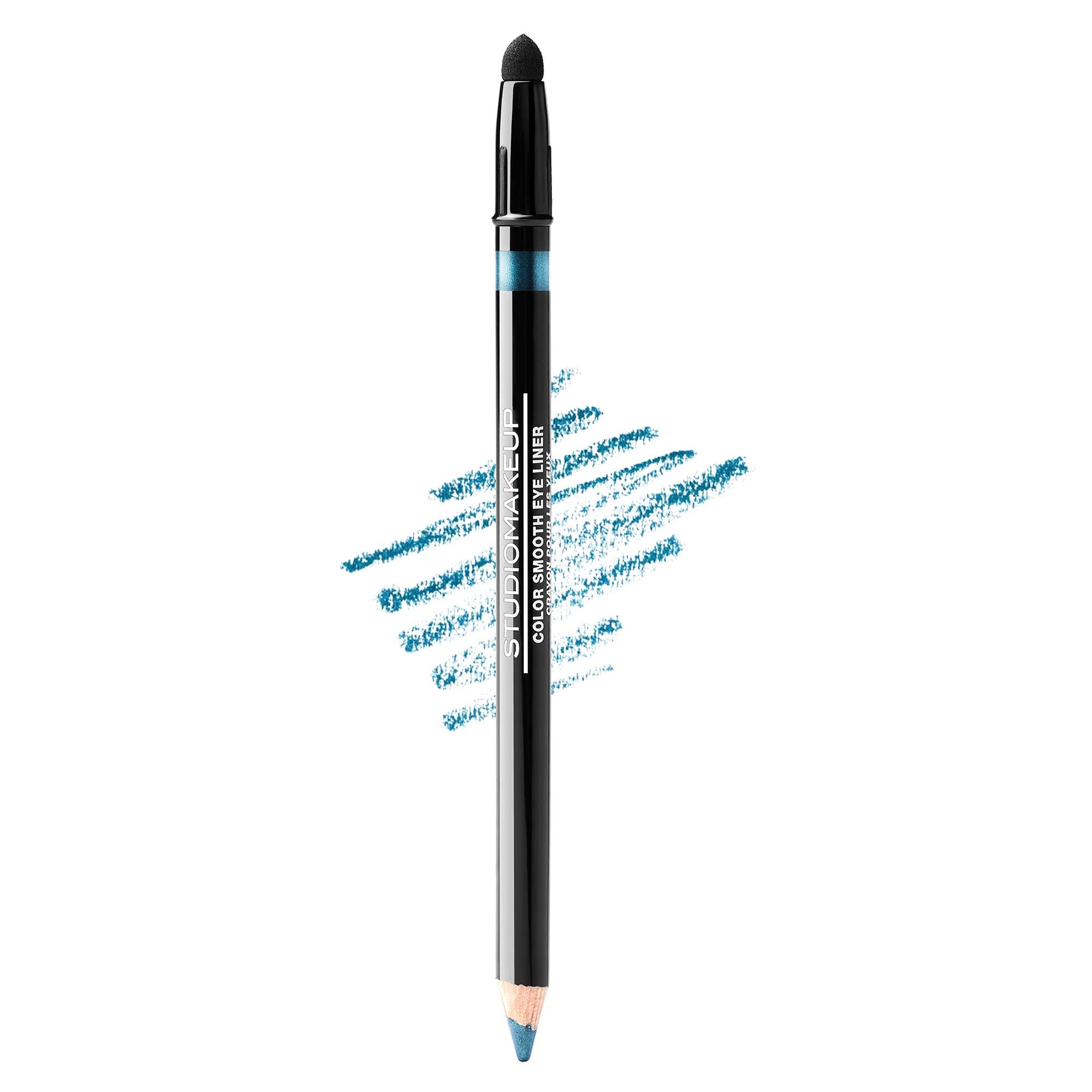 Studiomakeup Smooth Eyeliner Pencil - Soft Touch Eye Makeup with Smooth Texture for Smoky to Natural Looks | Blue Eyeliner Pencils Safe for Sensitive Eyes | Perfect for Daytime Office Wear & Evening Party Makeup