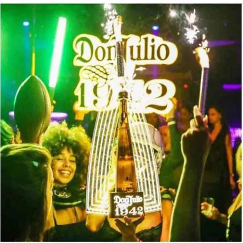 Rechargeable LED Champagne Bottle Display Case - 3 Bottle Capacity for Armand de Brignac & Ace of Spade - Perfect for Nightclubs, VIP Events & Luxury Gift Presentations