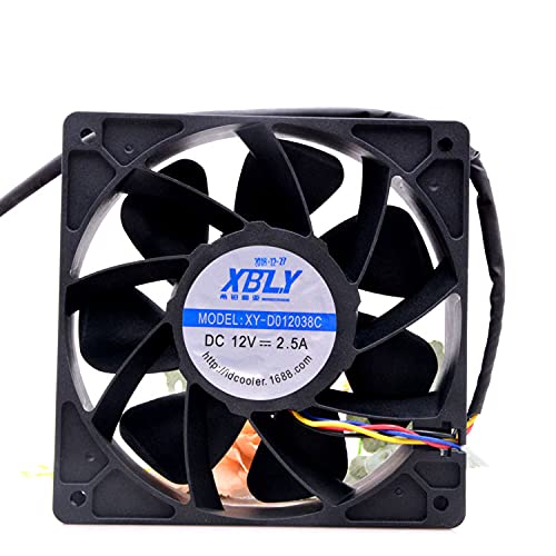 XY-D012038C XBLY 12V 120mm Cooling Fan - High Performance 2.5A PC Case Fan for Computer, Gaming Rig, and Server Cooling - Quiet & Efficient Airflow Solution