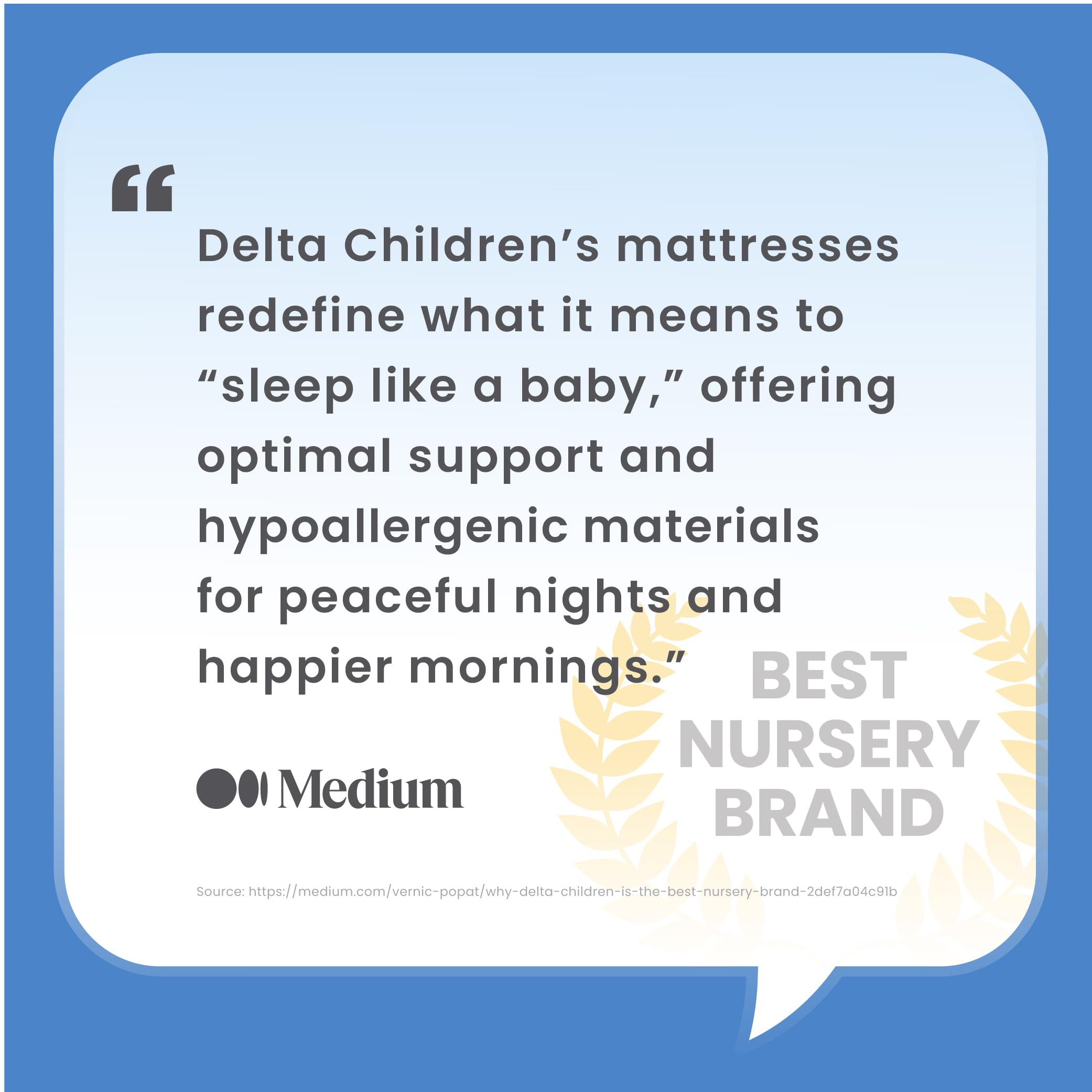 Delta Children Sweet Beginnings Dual Sided Crib & Toddler Mattress - GREENGUARD Gold & CertiPUR-US Certified - Plant-Based Soy Foam Core - Waterproof Cover - 5 Year Warranty - Made in USA - Perfect for Nursery & Toddler Bed Transition