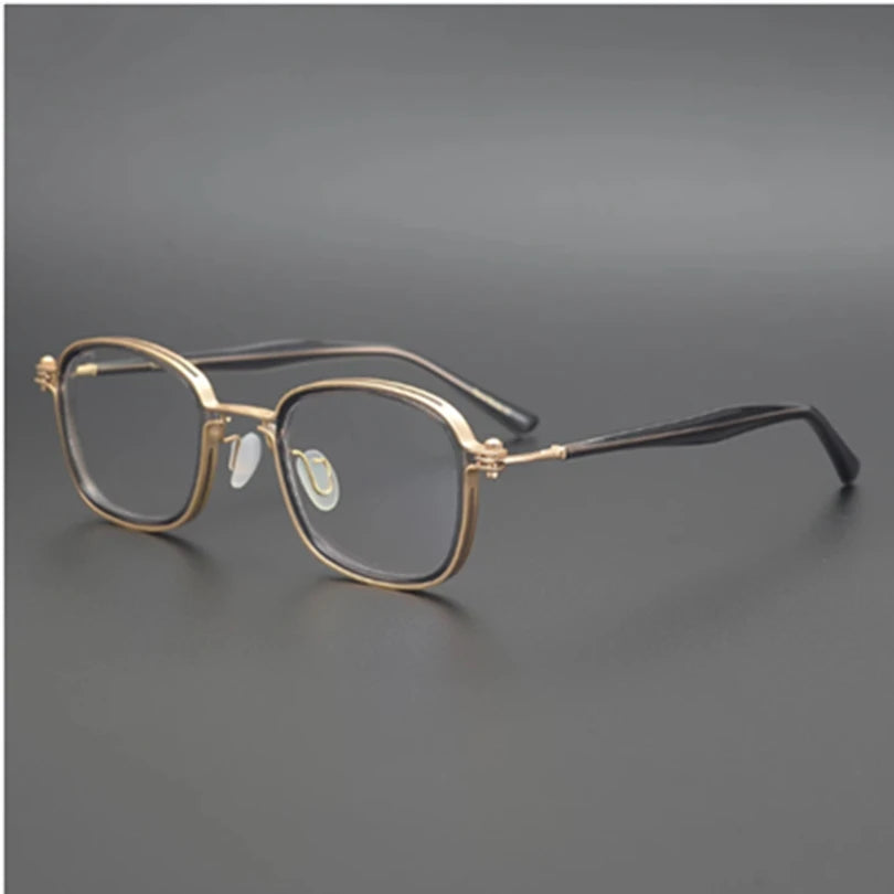 Stylish Aimee Unisex Full Rim Square Titanium Acetate Eyeglasses Frame 14622 - Perfect for Work, Reading & Fashion Accessories