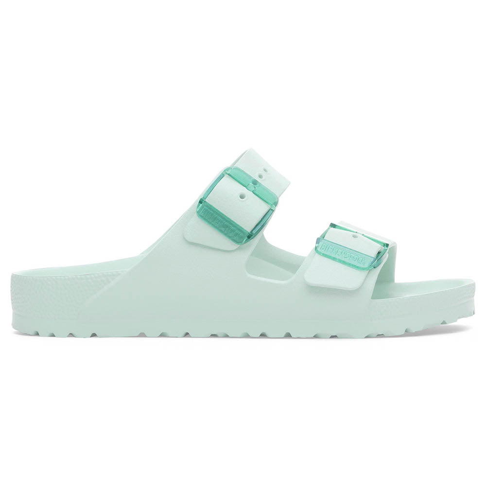 Birkenstock Unisex Arizona Sandals with Stealth Buckle - EVA Lightweight Comfort - Narrow Fit - Surf Green Color | Perfect for Beach, Pool & Casual Outdoor Wear