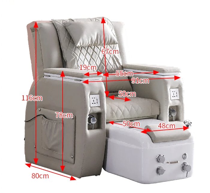 Bella Elite Professional Massage Pedicure Chair with Built-in Plumbing System - Perfect for Salons, Spas & Home Relaxation