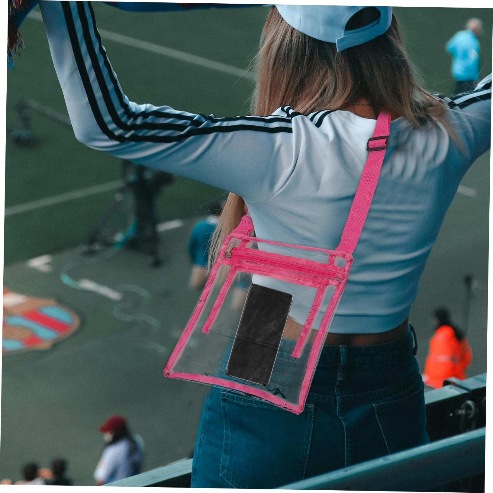 KITANDOVE Clear Stadium Purse - Small PVC Transparent Crossbody Bag for Concerts, Sports Events & Travel - Approved for NFL, NBA & MLB Venues