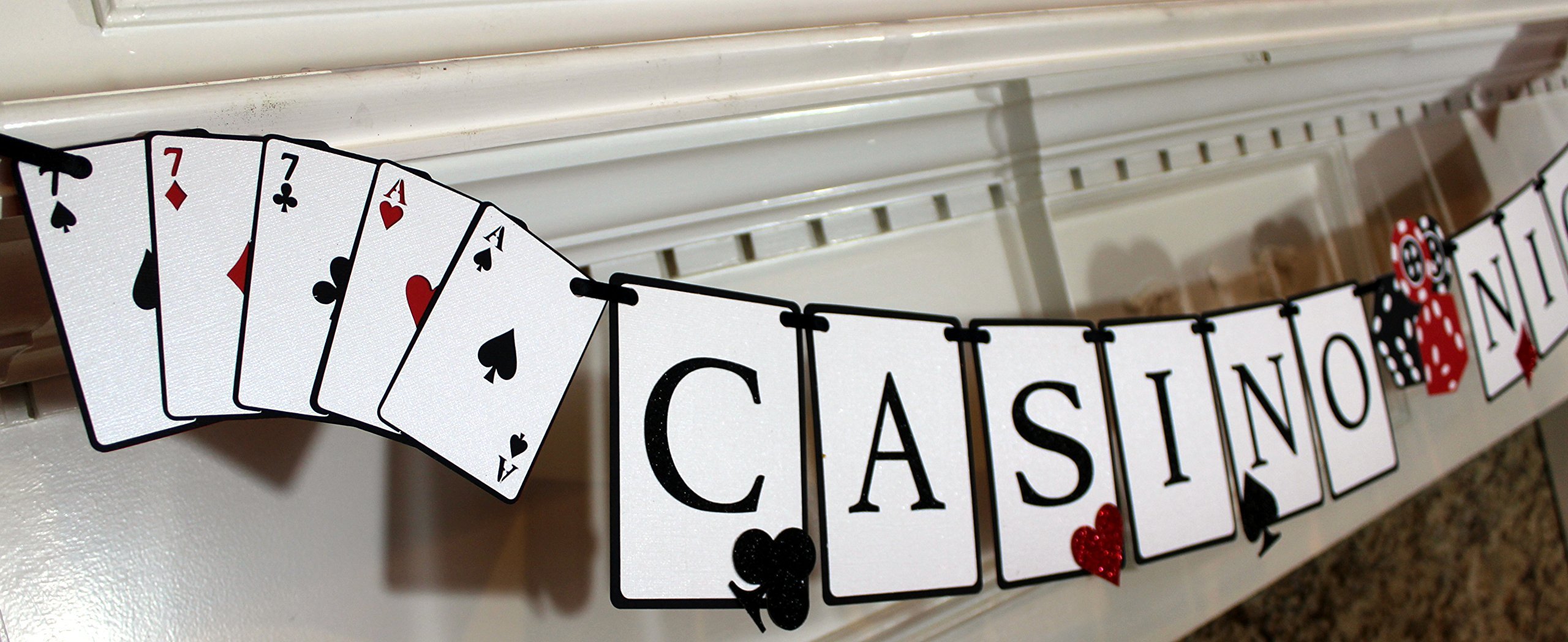 Casino Night Party Banner - Premium Decoration for Casino Themed Events, Birthday Parties & Vegas Nights - Perfect for Home, Office & Event Decor