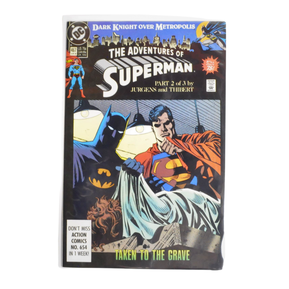 Superman Dark Knight Over Metropolis #467 DC Comics 1990 - Vintage Collectible Comic Book for Fans & Collectors - Perfect for Display, Gifts, and Comic Book Collections