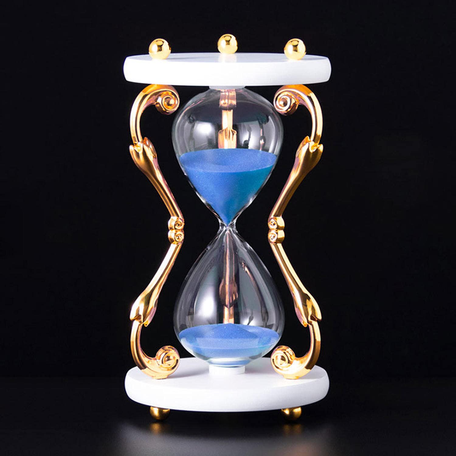 15 Minute Sand Timer - Luxury Wrought Iron Hourglass for Home, Office & Classroom Decor | Desk Accessory for Productivity, Meditation & Jewelry Display