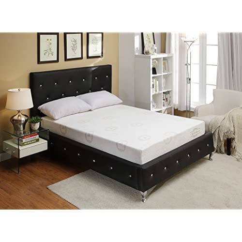 Premium Green Tea Infused Memory Foam Mattress - Herbal Fusion Collection by AC Pacific | King Size, Cooling Polyester Cover, Made in USA | Perfect for Bedroom, Guest Room & Home Spa Relaxation