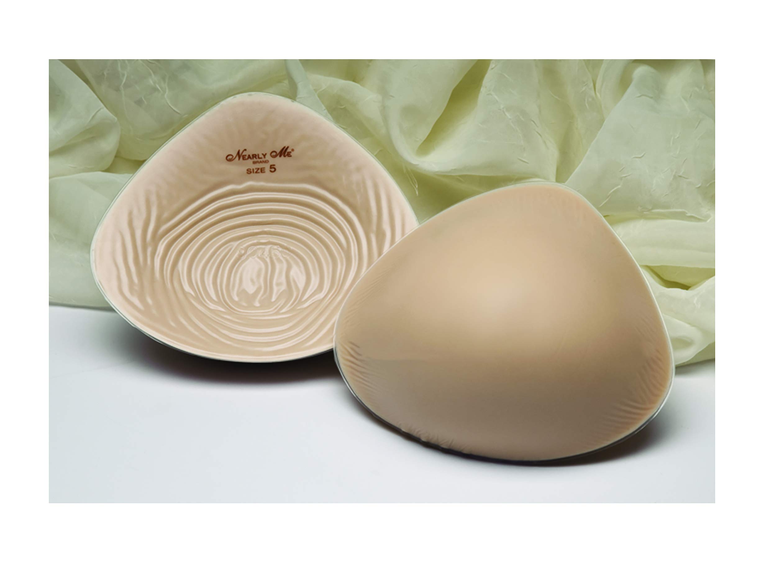 Nearly Me #995 Ultra Lightweight Semi-Full Triangle Silicone Mastectomy Breast Form - Comfortable Prosthesis for Post-Surgery Recovery & Daily Wear - Perfect for Yoga, Swimming & Active Lifestyles