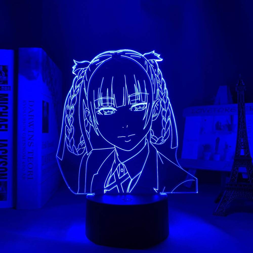 3D Illusion Night Light - Anime Waifu Kirari Momobami Figure Lamp with 7 Color Changing LED & Touch Control | Perfect for Boys Bedroom Decor, Manga Lover Gift & Cozy Night Light | Great for Gaming Rooms, Dorm Decor & Anime Themed Parties