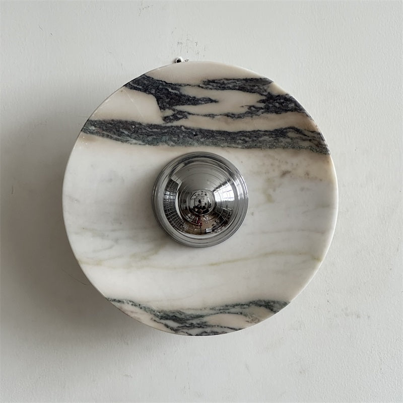 Calacatta Marble Wall Sconce Light - Modern Gold Finish Bathroom Vanity Lighting for Bedroom, Hallway & Living Room Decor
