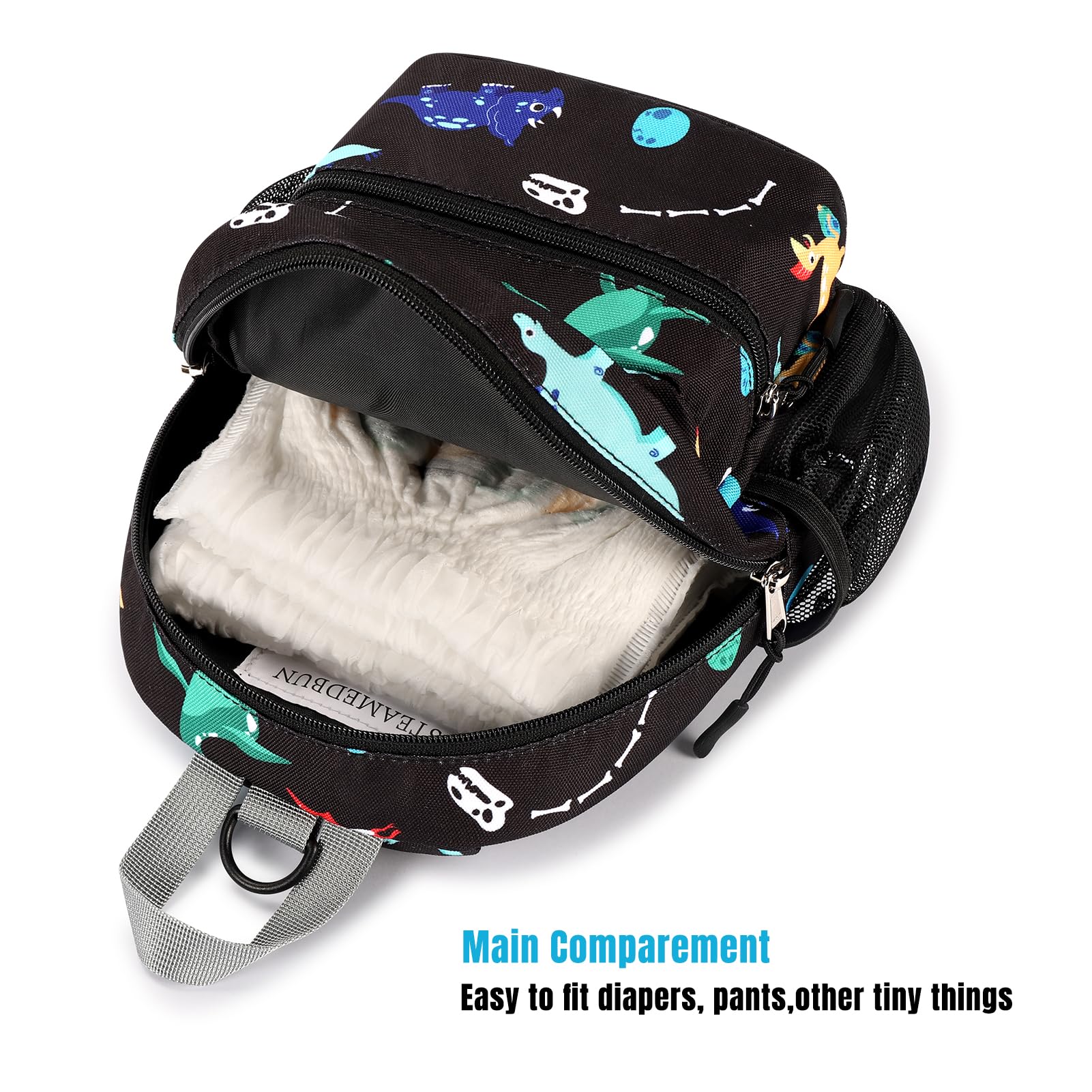 Dinosaur Toddler Backpack with Leash - Anti-Lost Walking Harness for Boys & Girls 1-3 Years | STEAMEDBUN Baby Backpack for Park, Travel & Shopping Safety