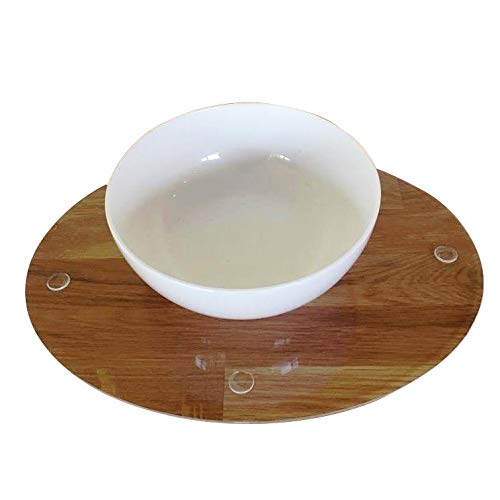 Clear Oval Placemats Set of 6 - Large Non-Slip Table Mats for Dining Table, Kitchen, Party & Home Decor - Waterproof & Heat Resistant
