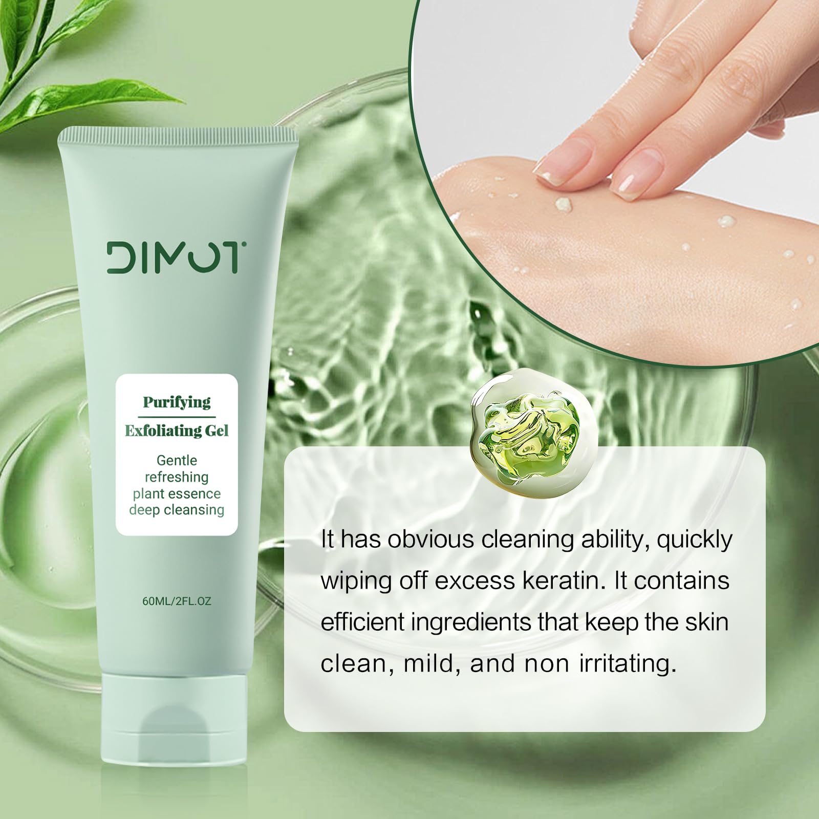 Purifying Exfoliating Gel - Gentle Facial & Body Scrub with Aloe Vera for Deep Cleansing & Moisturizing | Soothing Skincare Set for Women & Men (2pcs) | Perfect for Daily Routine, Spa Days & Christmas Gifts