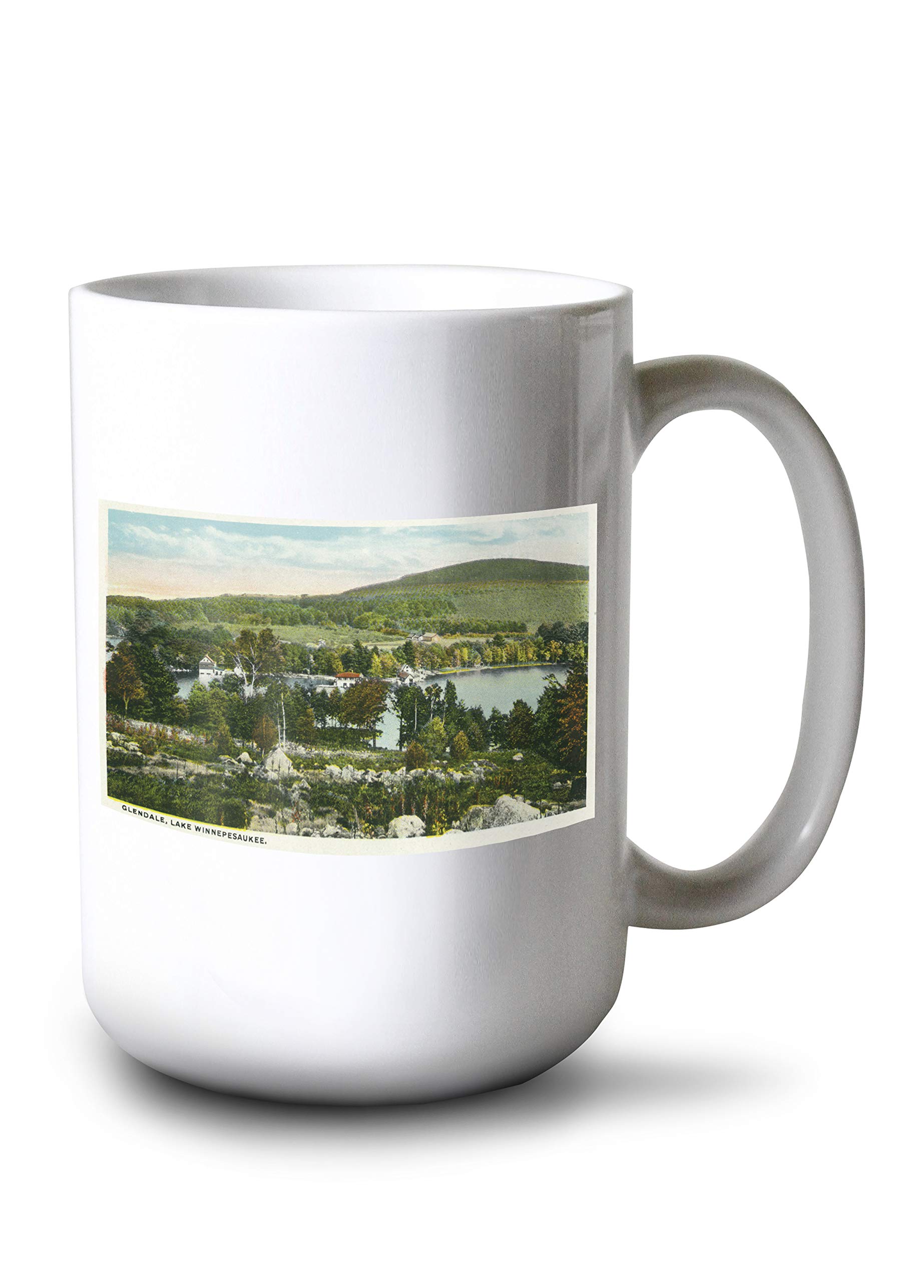 Lake Winnipesaukee New Hampshire Scenic Glendale View - 15oz White Ceramic Coffee & Tea Mug - Dishwasher & Microwave Safe - Perfect for Home, Office & Gifts