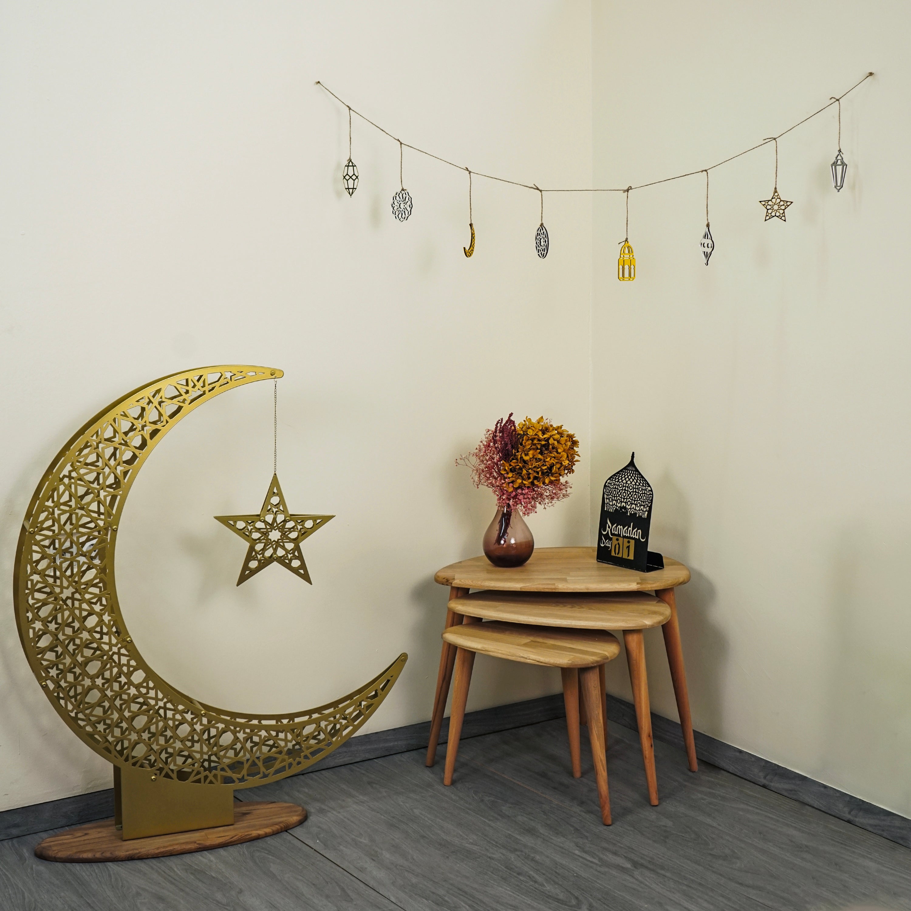 22-Piece Ramadan Ornaments Set - Islamic Wall Art Decorations for Eid, Home & Mosque - Perfect for Ramadan Gifts & Festive Celebrations