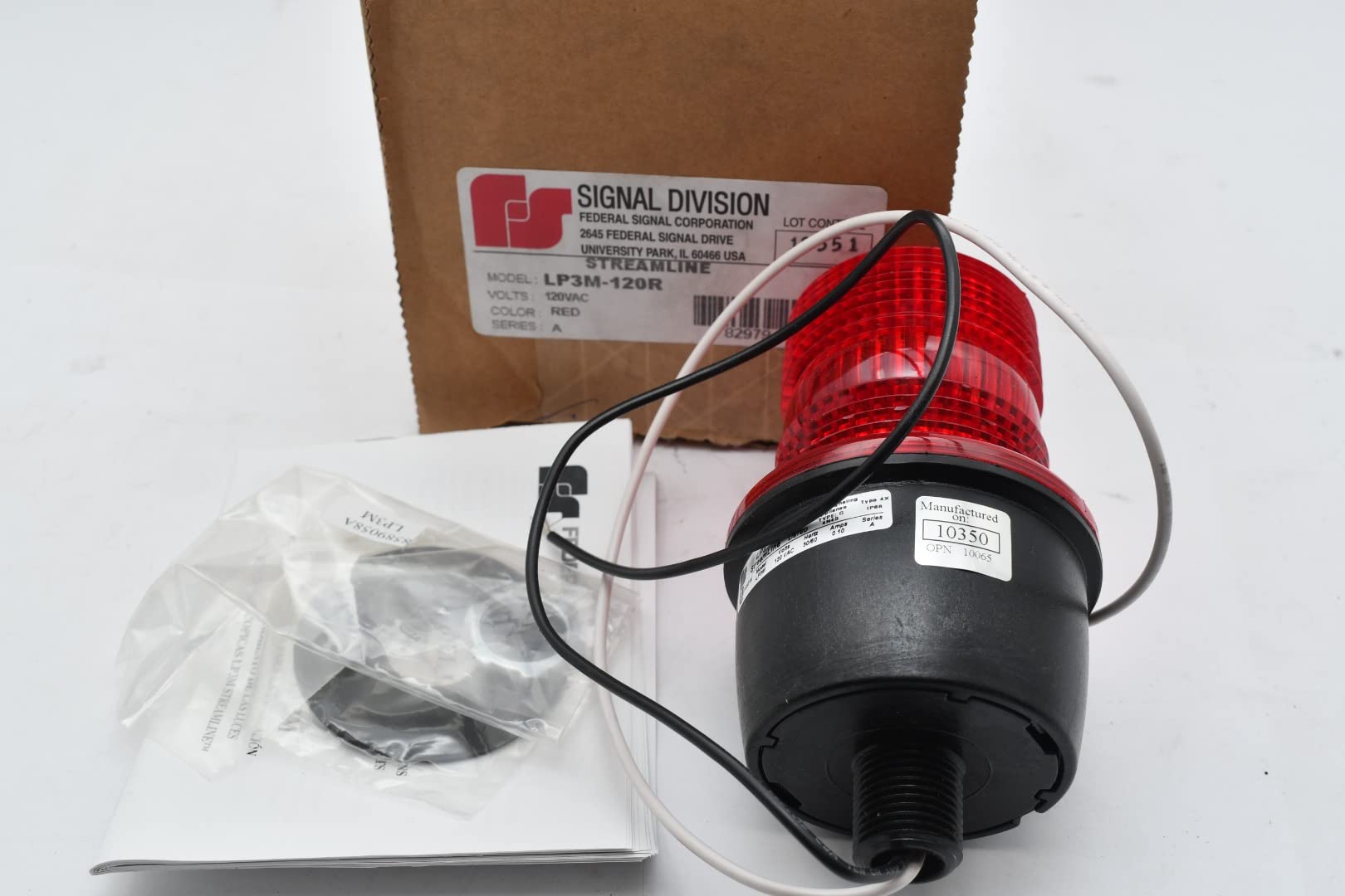 Low Profile Red Strobe Warning Light - High Visibility Safety Beacon for Emergency Vehicles, Construction Sites & Hazard Zones