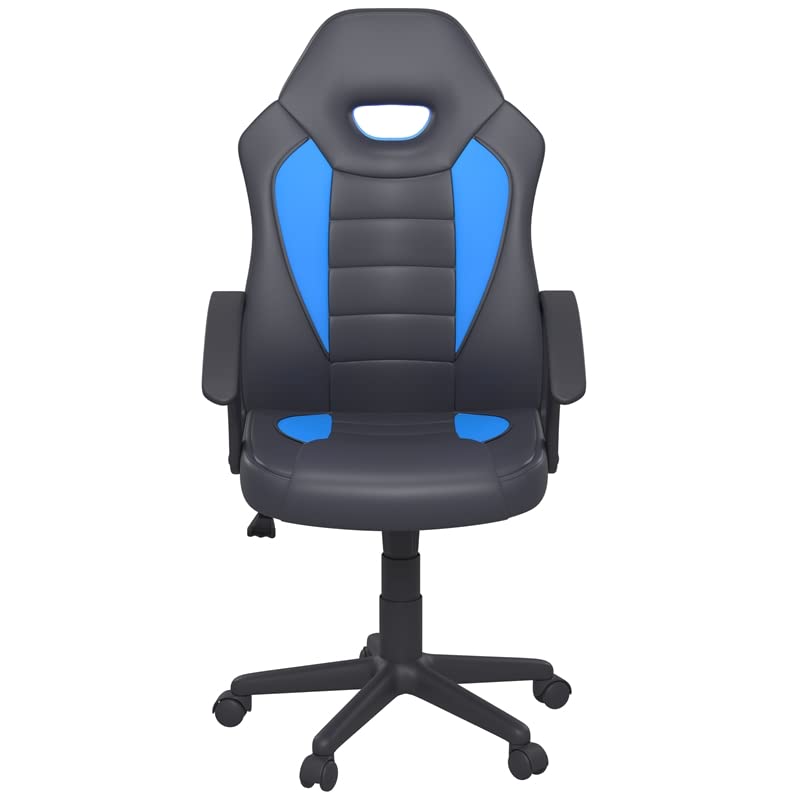 Kensington Gaming Chair - Blue Faux Leather Ergonomic Office Chair for PC & Console Gamers | Comfortable Computer Desk Chair for Home, Work & Gaming Setup