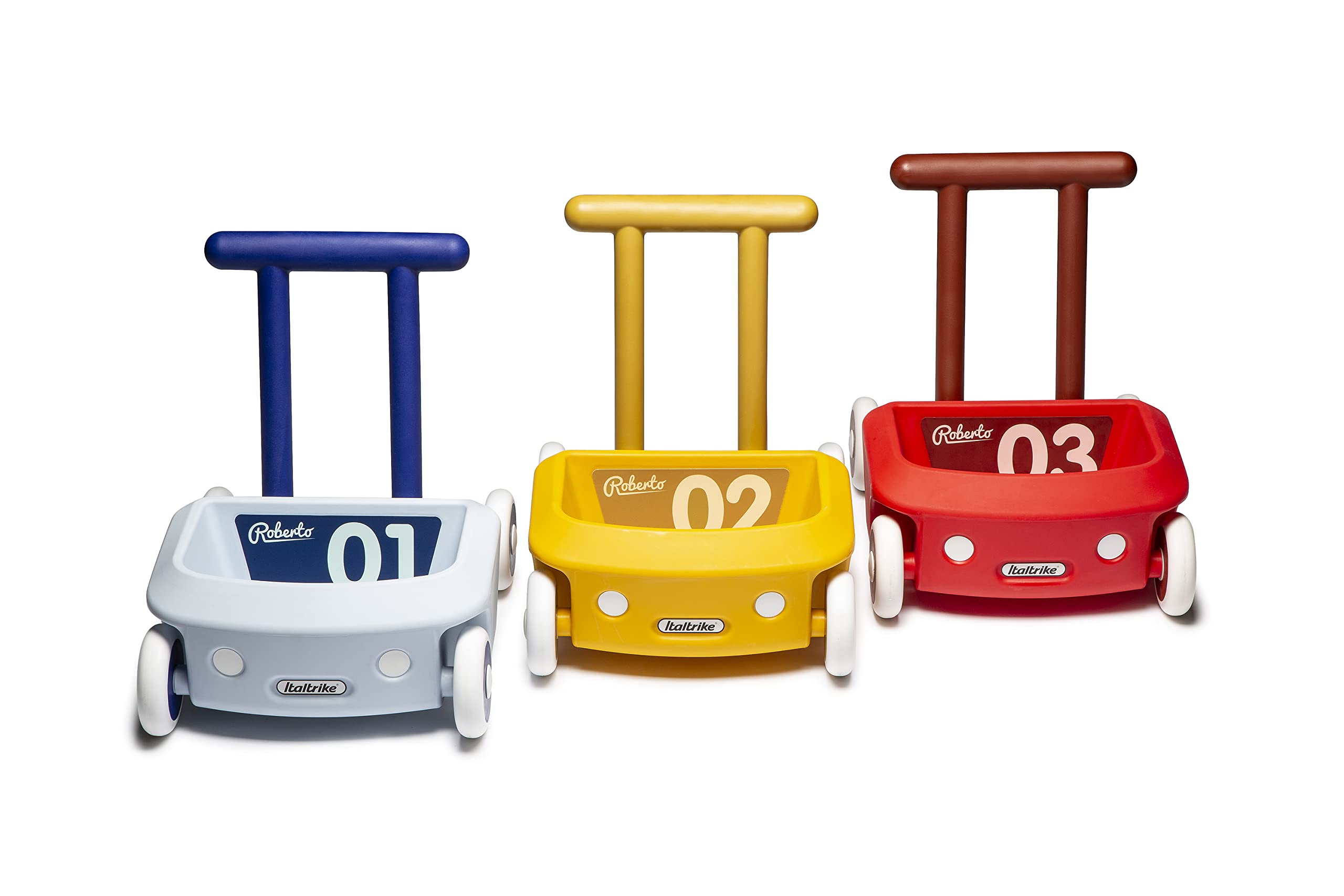 Italtrike Roberto Baby Walker for Toddlers - Yellow Push Toy for Learning to Walk | Perfect for Indoor & Outdoor Play, First Steps, and Early Childhood Development
