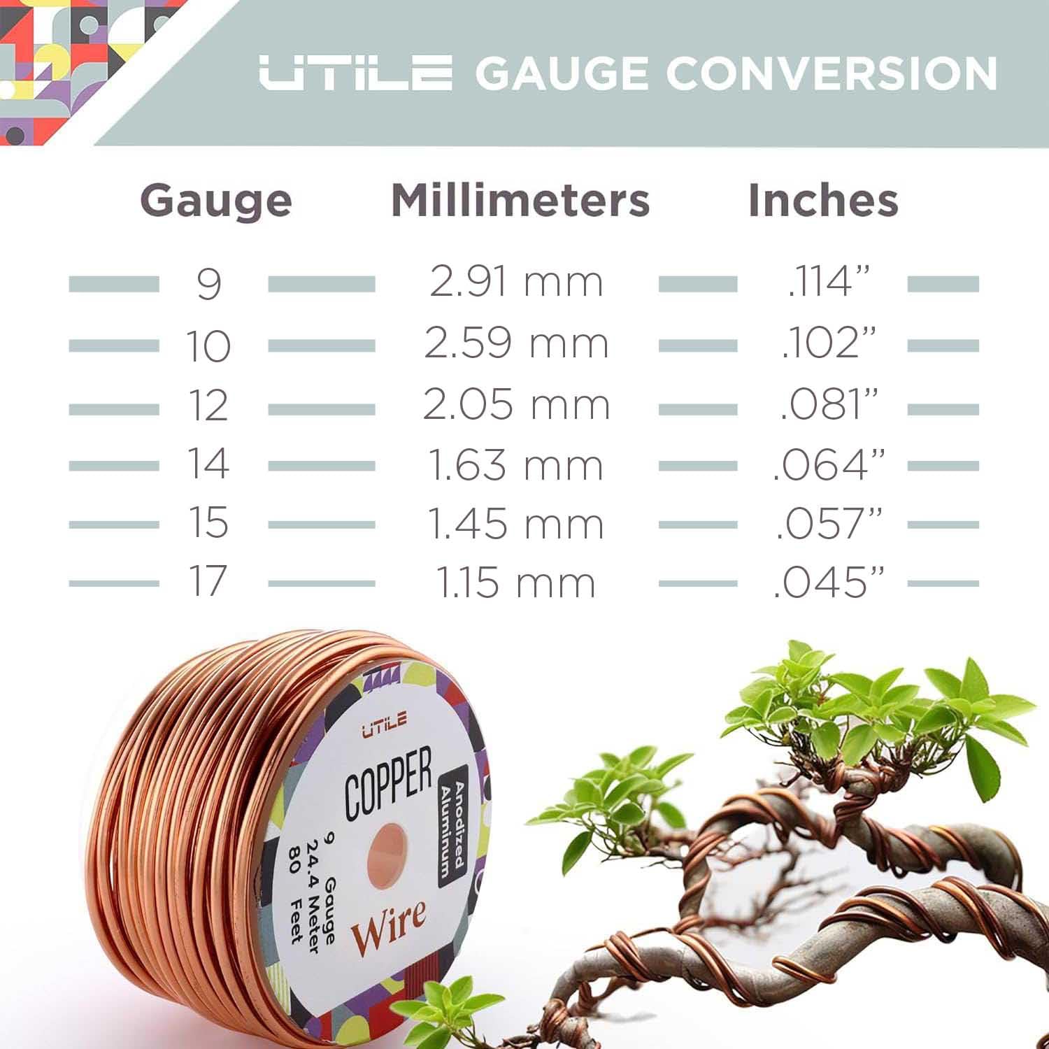 Anodized Aluminum Bonsai Training Wire - 3mm (9 Gauge) 80ft Flexible Plant Wire Kit - Corrosion & Rust Resistant for Bending Shaping Trees - Perfect for Bonsai, Topiary, and Plant Sculpting Projects