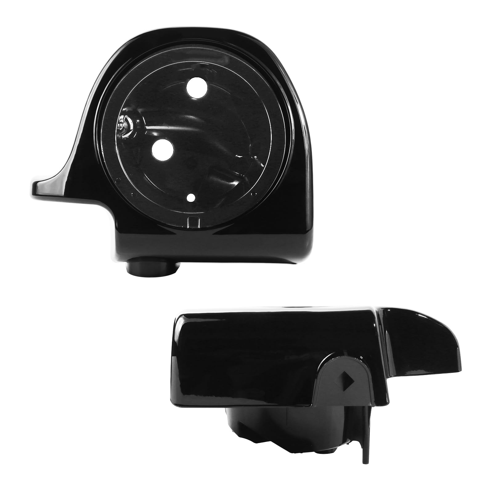 6.5 Inch Speaker Box for Harley Davidson Road King & Street Glide 1994-2014 - Black Lower Vented Fairing Speaker Pods (Set of 2) - Perfect for Motorcycle Audio Upgrades & Long Rides
