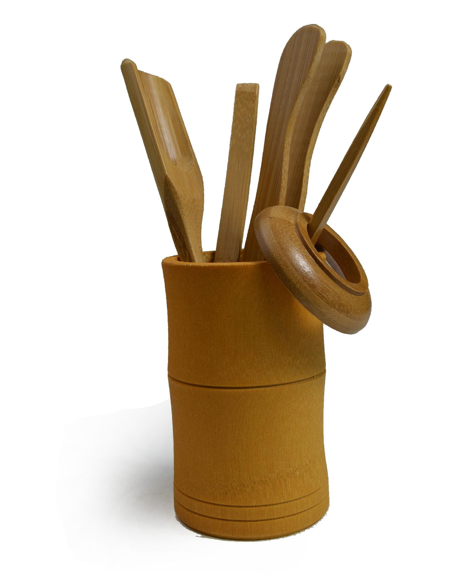 Premium Bamboo GongFu Tea Tools Set - Tea Scoop, Tongs, Tea Needle & Funnel - Traditional Chinese Tea Ceremony Accessories for Brewing Oolong, Pu-erh & Loose Leaf Teas - Perfect for Home Tea Sessions & Gift Giving