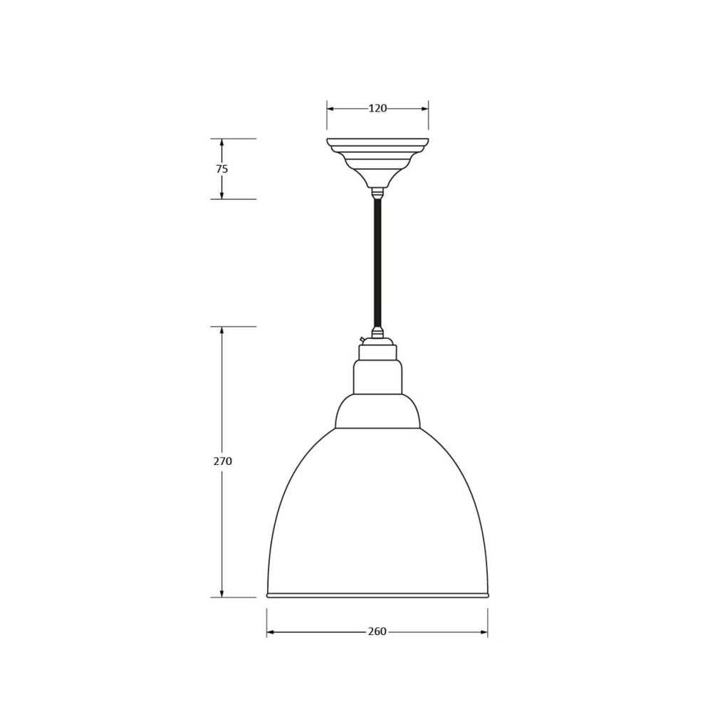 Hammered Brass Brindley Pendant Light Fixture - Vintage Industrial Ceiling Lamp in Various Colors - Perfect for Kitchen Island, Dining Room, or Entryway Lighting