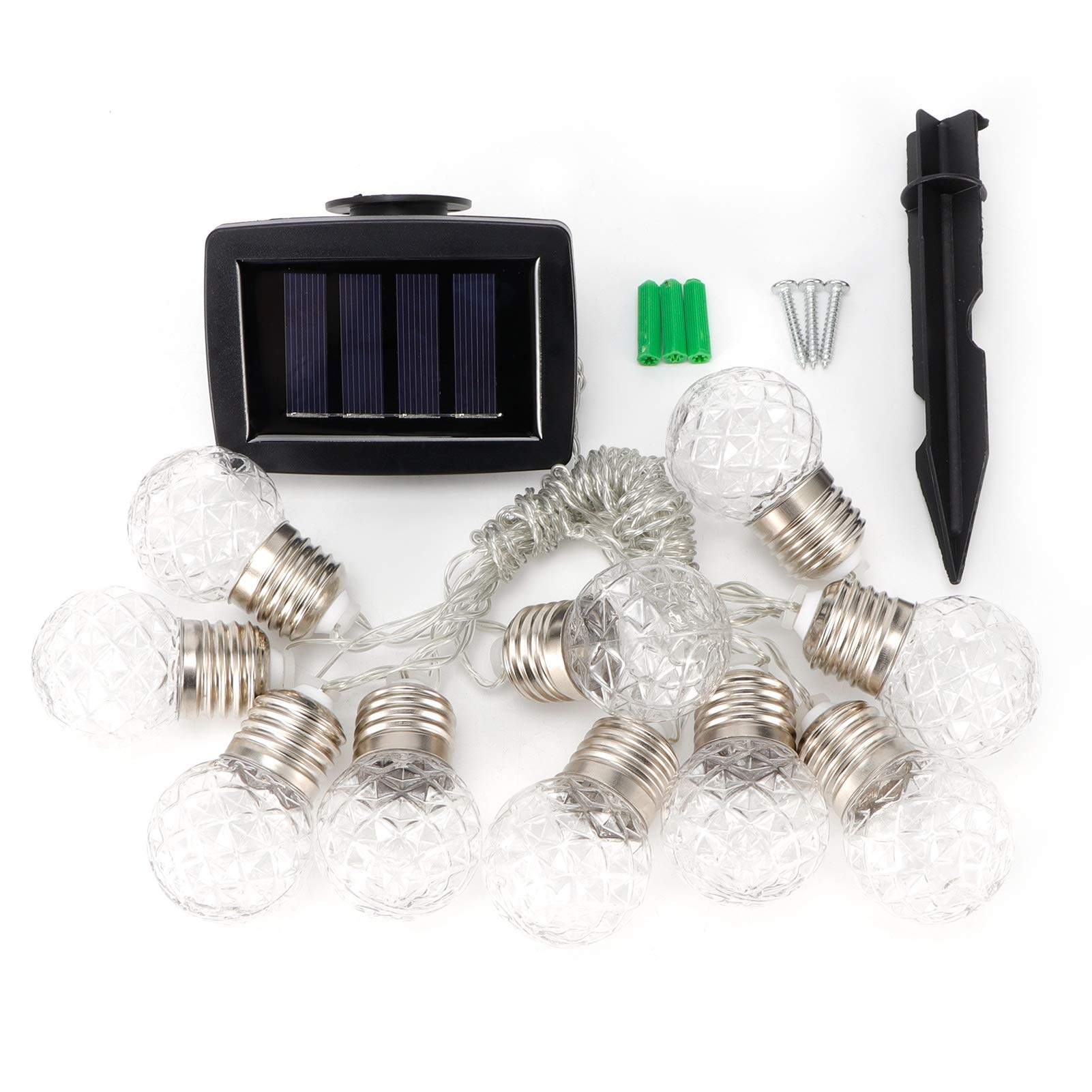 10 LED Solar String Lights - Waterproof Outdoor Fairy Lights with Auto On/Off for Garden, Patio, Wedding & Party Decor (Warm White)