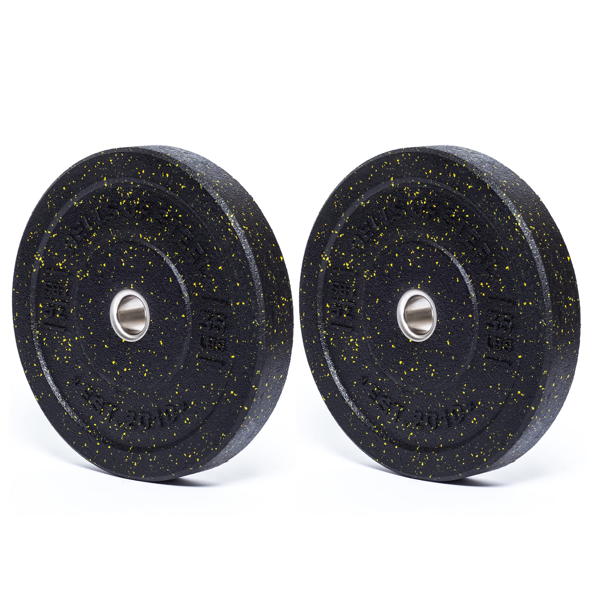 Bells of Steel Crumb Rubber Bumper Plates - Olympic Weight Plates Set for CrossFit, Clean, Jerk & Snatch (450mm Diameter) - Perfect for Home Gym & Strength Training