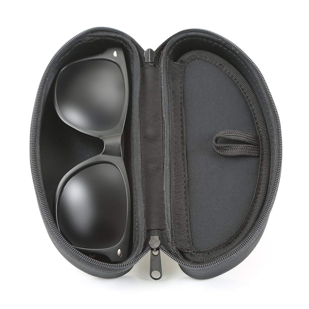 Premium Double Eyeglass Case with Molded Foam - XL Sunglasses Storage for Large Frames & Reading Glasses - Durable Dual Glasses Holder for Car, Travel, Surfing & Outdoor Activities