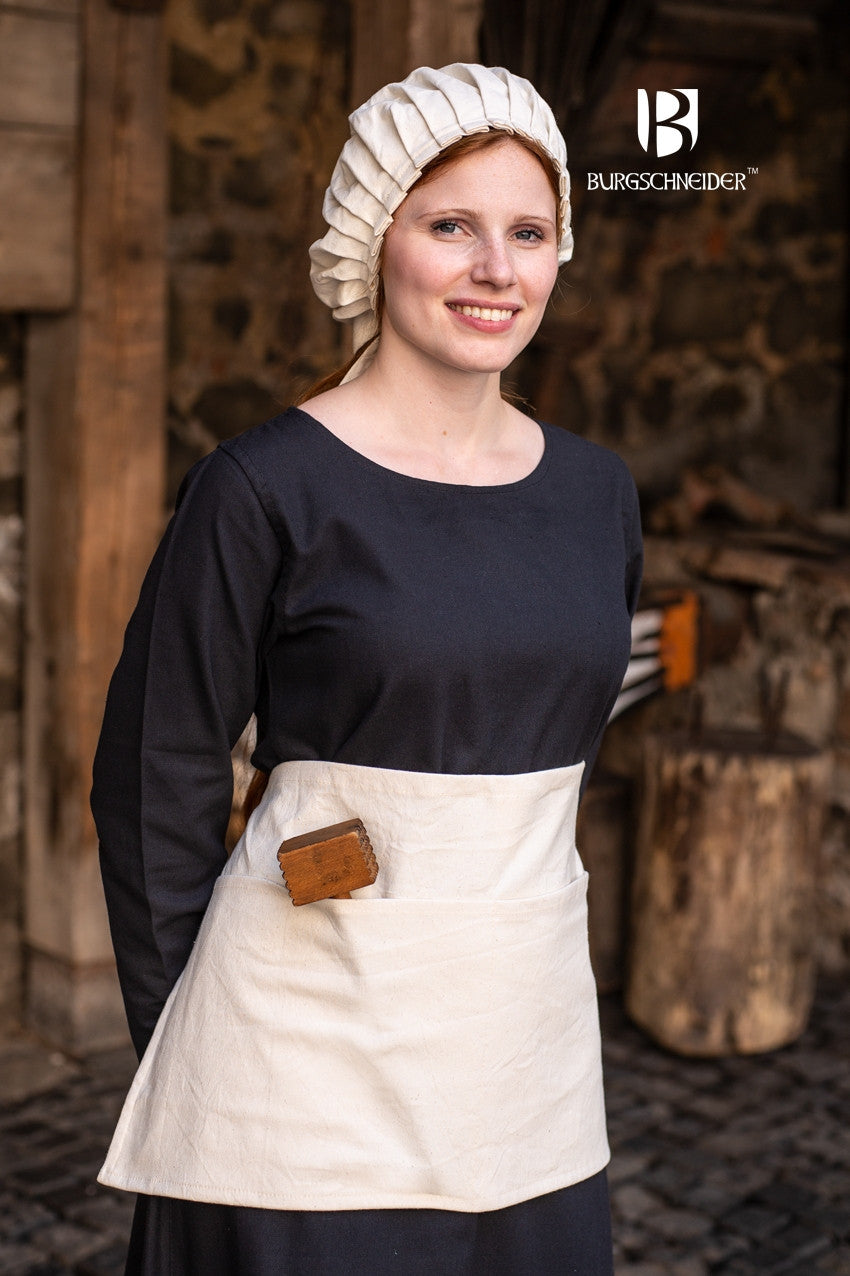 Premium Nele Natural Cotton Apron - Durable & Stylish Kitchen Apron for Cooking, Baking & Grilling - Perfect for Chefs, Home Cooks & BBQ Enthusiasts