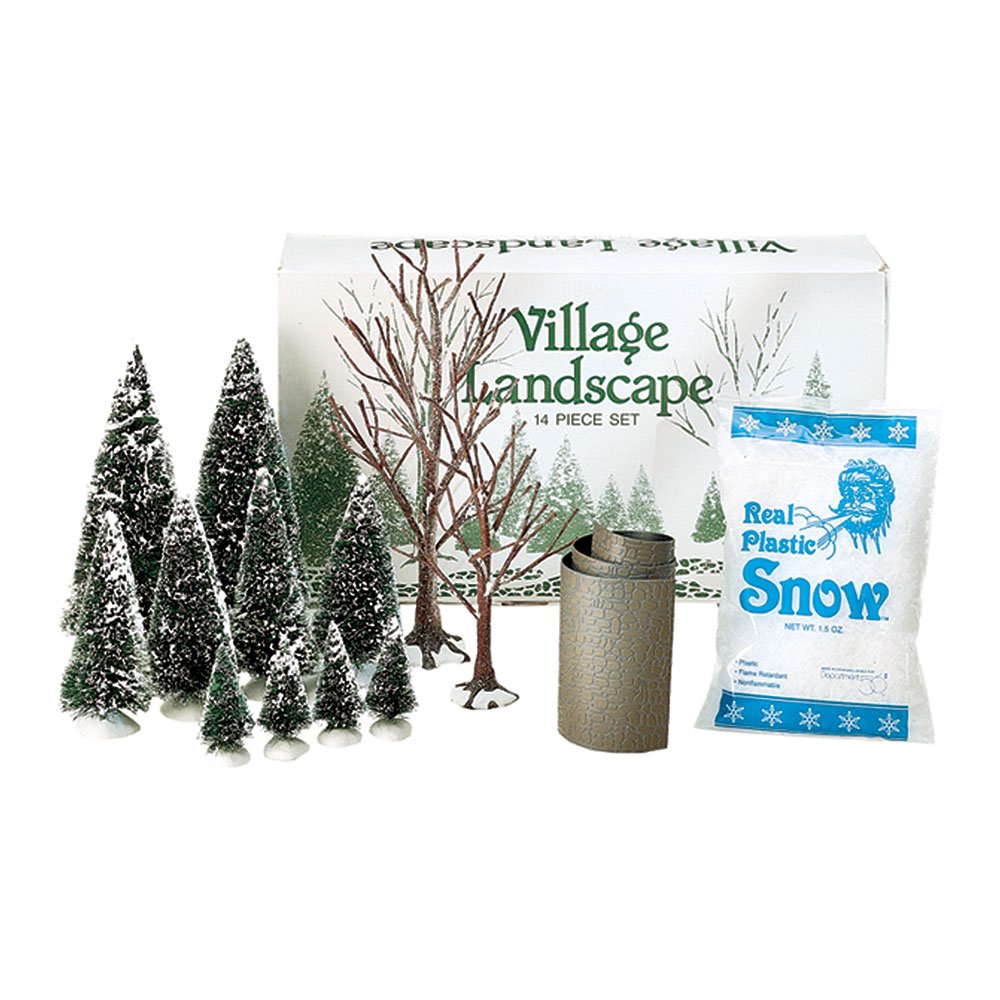 Department 56 Village Landscape Accessory Set - Miniature Scenery Decor for Christmas Villages, Winter Displays & Holiday Home Decor