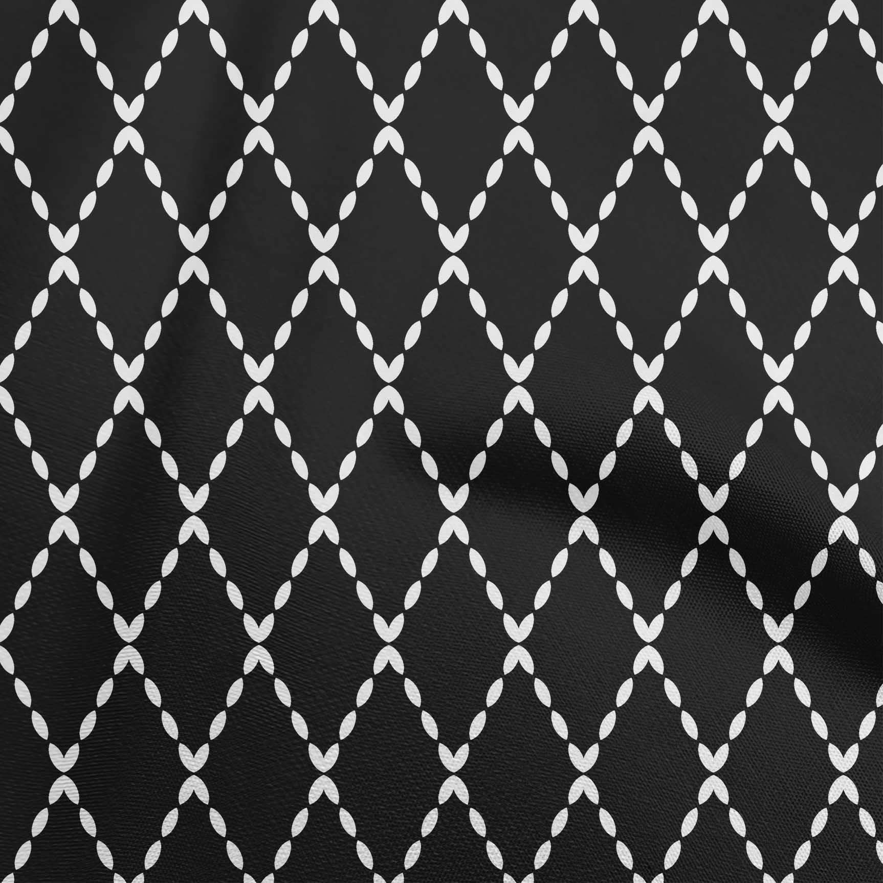 Premium Velvet Black Argyle Printed Fabric by The Yard - 58 Inch Wide for DIY Clothing, Sewing Supplies & Home Decor | Perfect for Dresses, Scarves, Upholstery & Craft Projects
