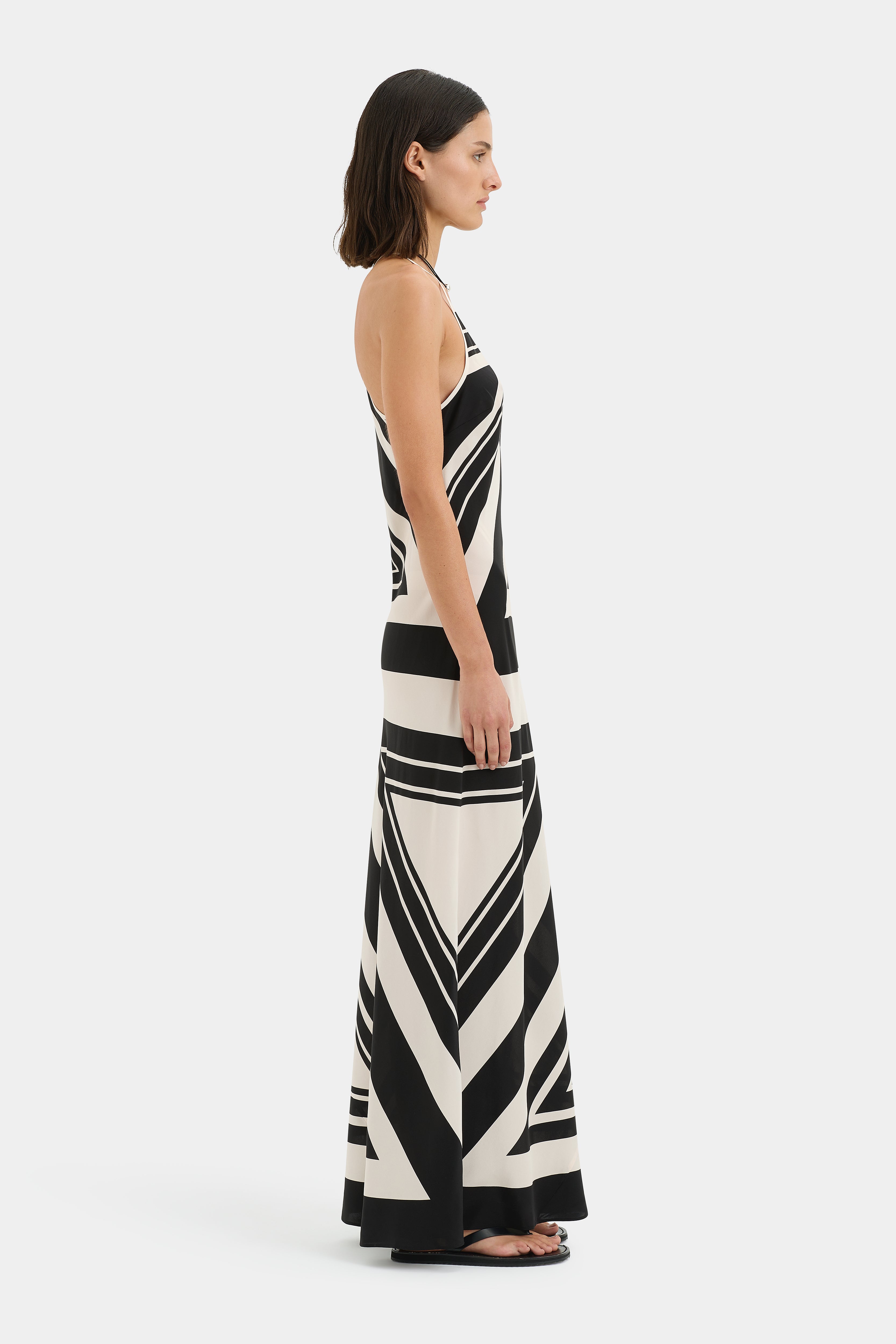 Pietra V Neck Slip Dress for Women - Elegant Satin Nightgown & Loungewear - Perfect for Date Night, Bridal Shower & Vacation