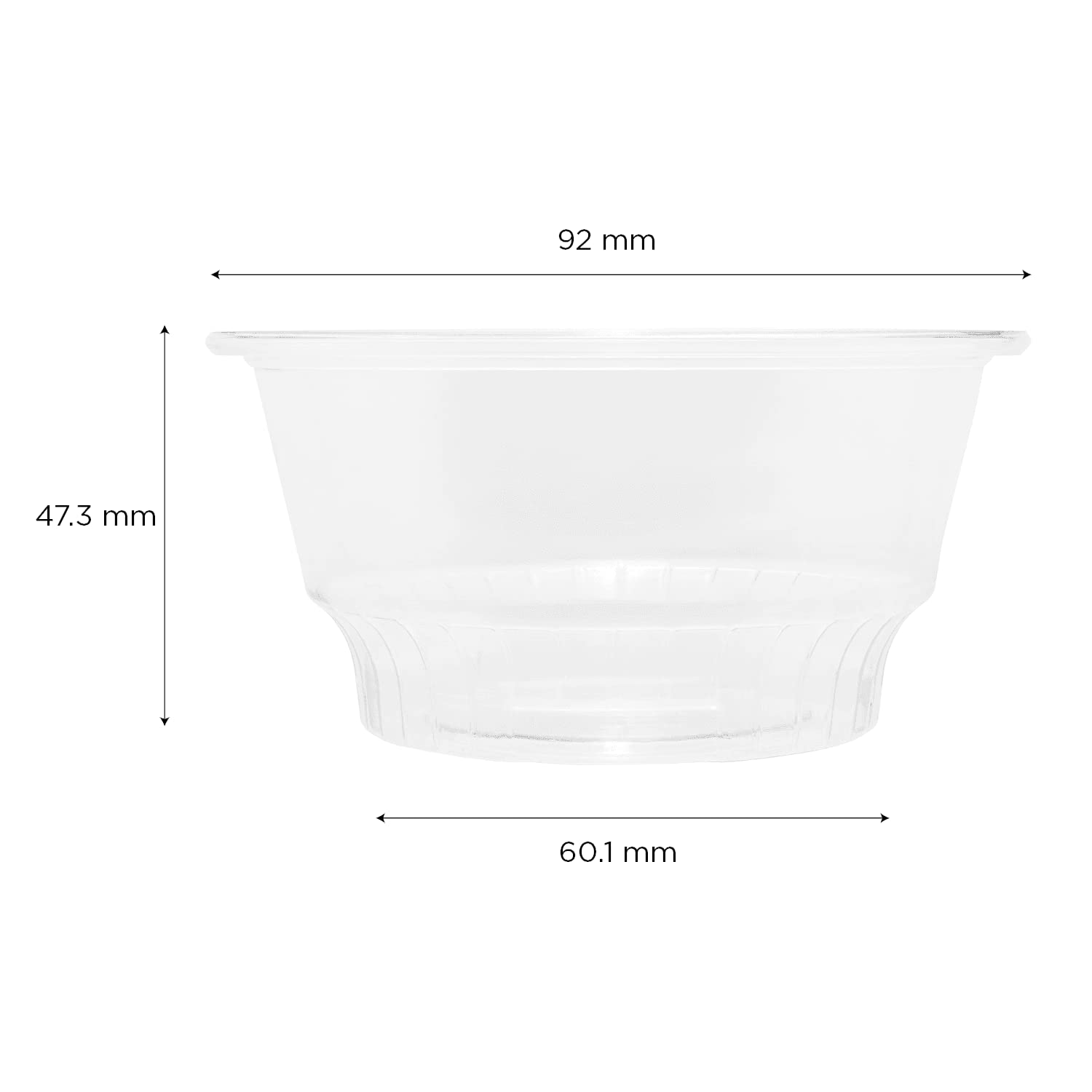 Karat C-KD5 5 oz Clear PET Plastic Dessert Cups - 1000 Count Case for Ice Cream, Pudding, Jello, Parfaits & Party Serving - BPA Free Disposable Containers