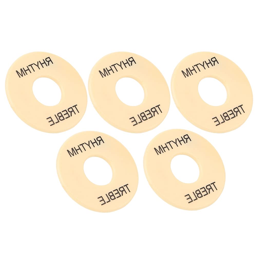 EBTOOLS 5Pcs Professional Plastic Guitar Switch Washers (44mm Diameter) - Replacement Parts for Electric Guitar Repair & Maintenance | Perfect for DIY Guitar Upgrades, Stage Performances & Music Studio Use