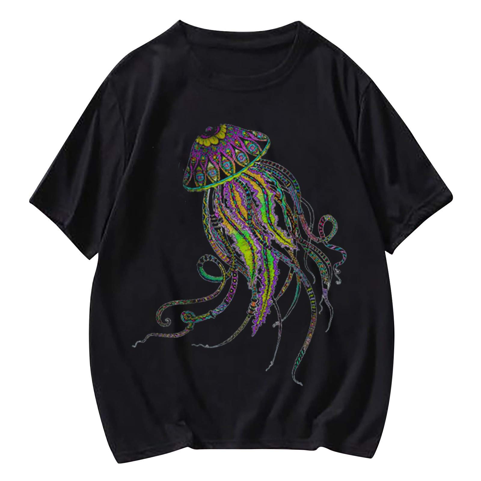 Plus Size Women's T-Shirts - Soft Cotton Casual Tees with Personalized Color & Printing Options - Perfect for Everyday Wear, Work & Weekend Outfits