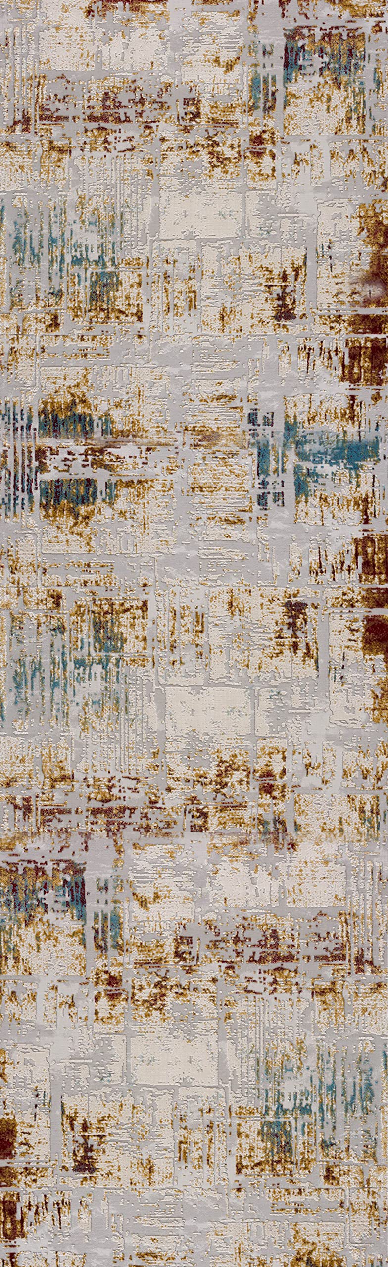 Modern Abstract Runner Area Rug 2'3