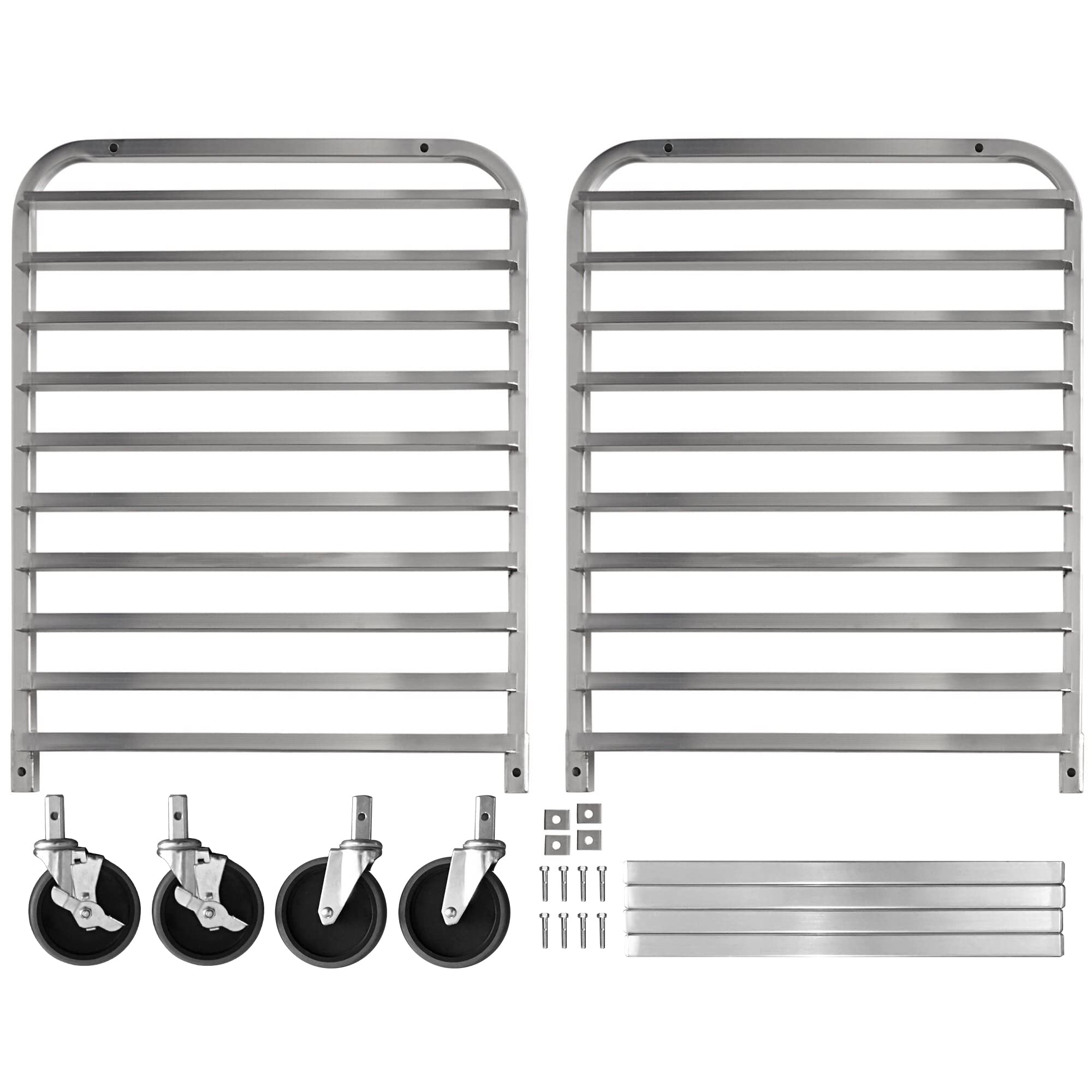 10-Tier Commercial Sheet Pan Rack - NSF Certified Aluminum Baking Rack with 4 Wheels for Bakery, Restaurant & Home Kitchen - Perfect for Cooling, Storing & Organizing Baking Sheets & Bun Pans