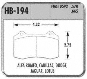 HB194F.665 HPS Performance Street Brake Pads - High Performance Ceramic Brake Pads for Cars & Trucks | Smooth Stopping Power for Daily Driving & Commuting