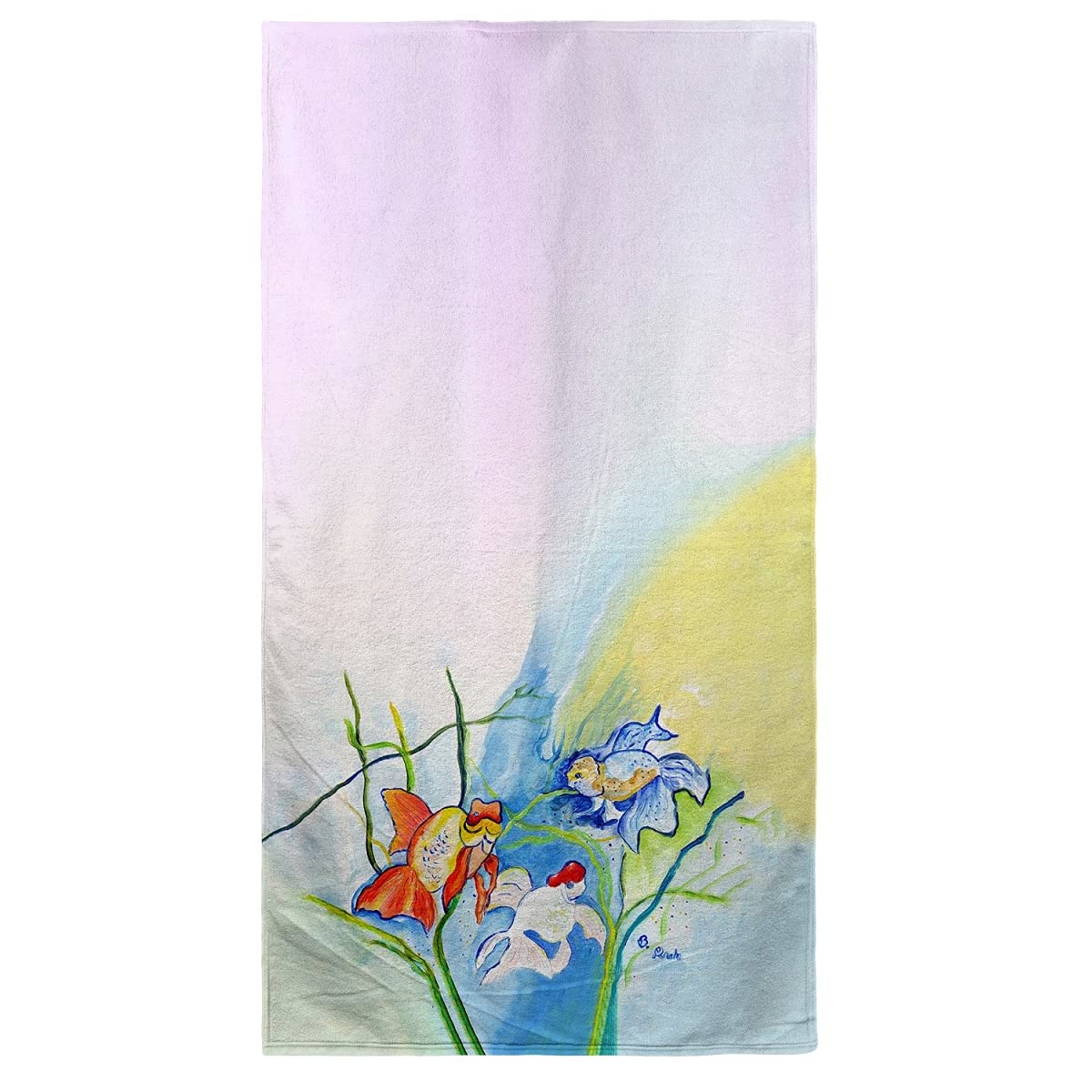 Betsy Drake Fantails II Beach Towel - Soft, Absorbent & Quick-Drying - Perfect for Pool, Beach & Vacation - Stylish Coastal Design for Summer Fun