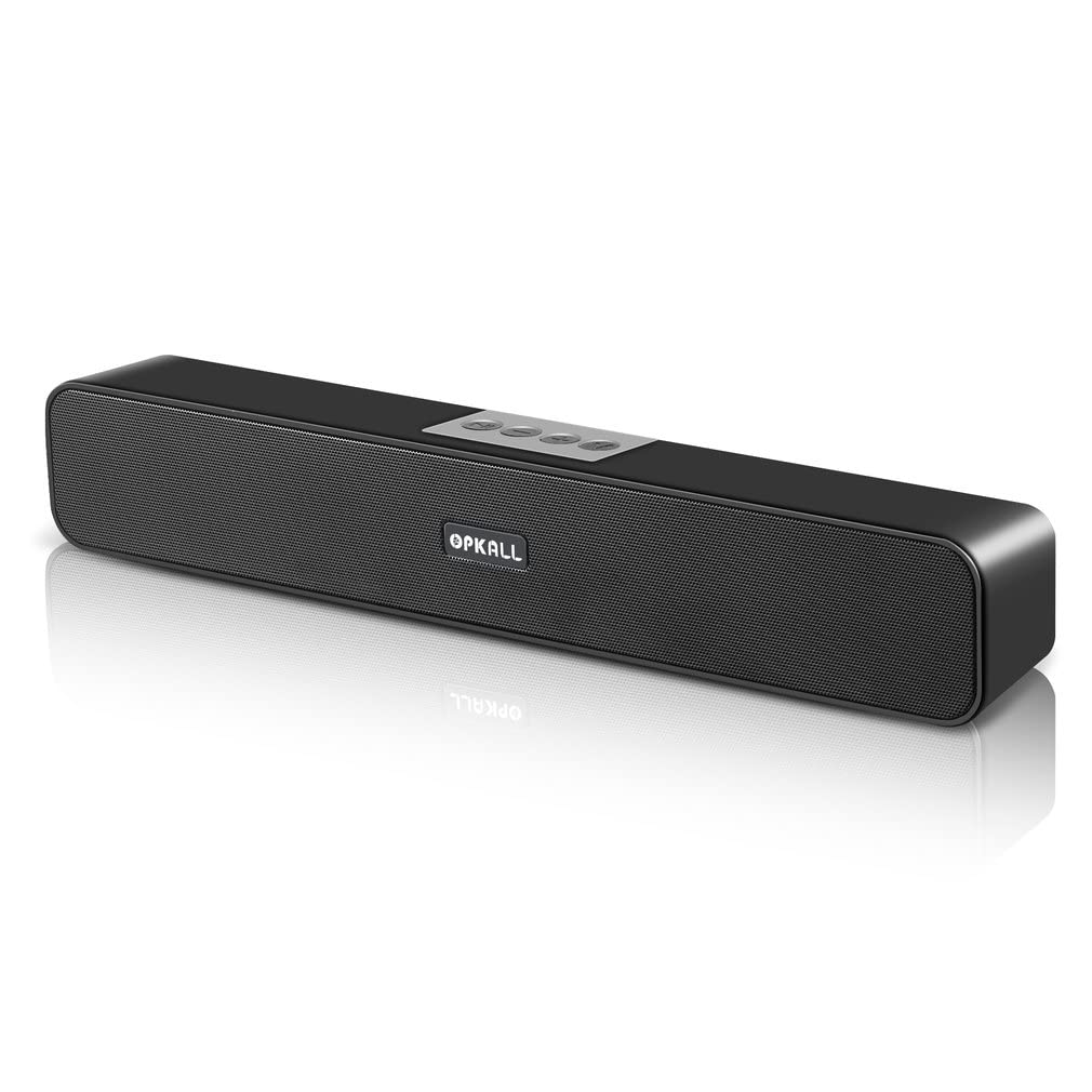 USB Powered Computer Speakers - Mini Stereo Soundbar for Desktop, Laptop, PC, Phone, Tablet & Xbox | Wired Gaming Speakers (Black) | Perfect for Home Office, Gaming Setup & Multimedia Entertainment