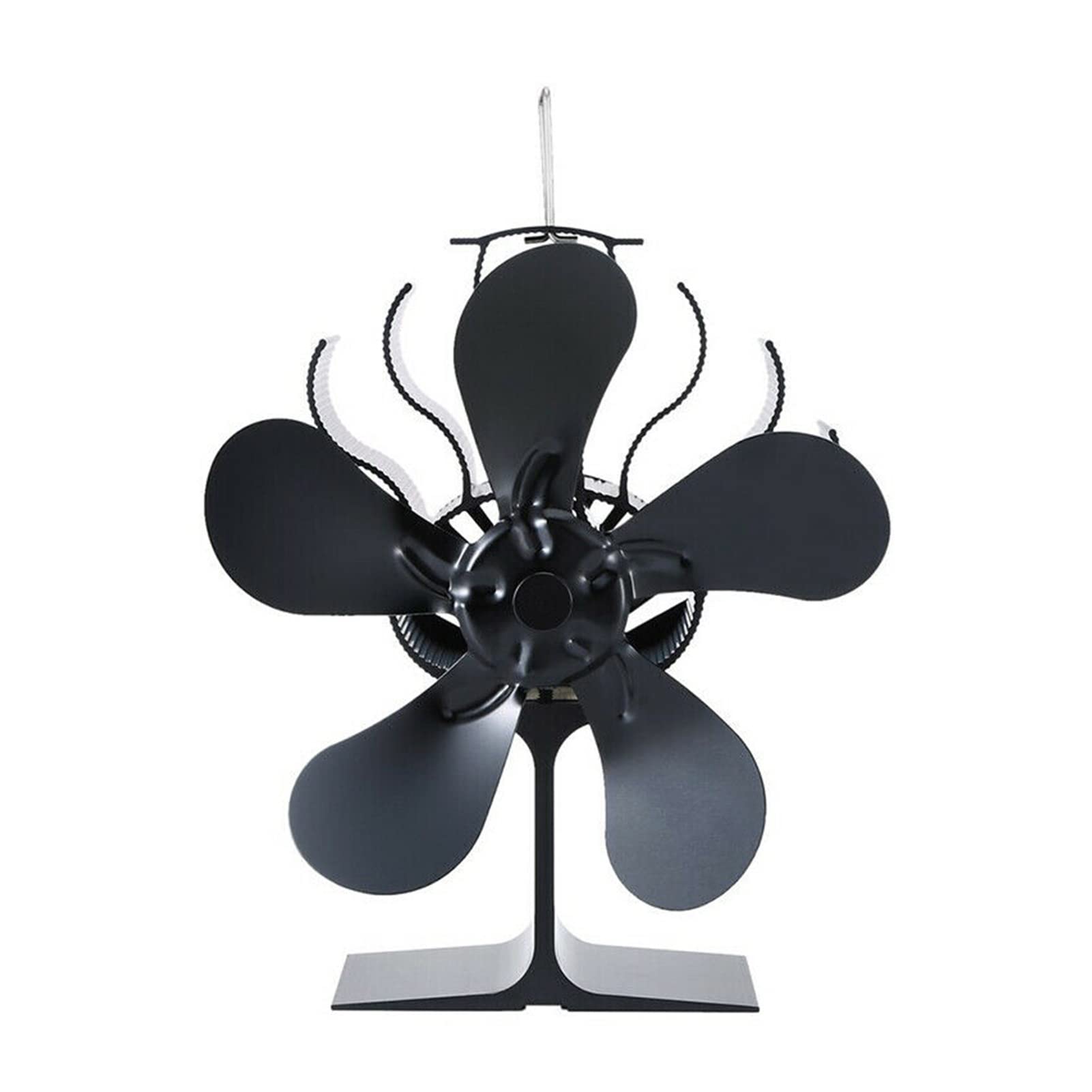 SYXYSM 4 & 5 Blade Heat Powered Fireplace Fan - Efficient Heat Distribution for Wood Stove, Log Burner & Home Heating (5 Blades Option) - Perfect for Living Room, Cabin & Winter Warmth