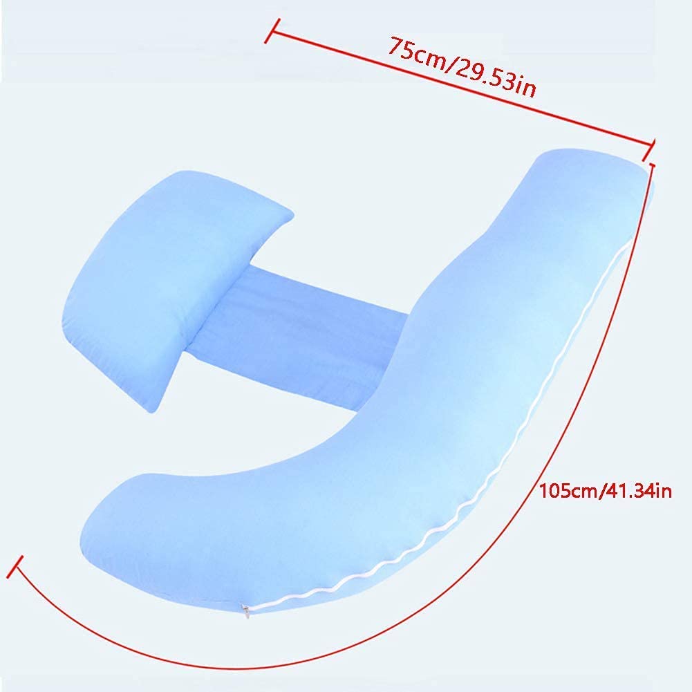 Best Pregnancy Pillow for Sleeping - Full Body Maternity Support for Back, Hips, Legs & Belly - Detachable & Washable Cotton Cover - Ideal for Side Sleepers & Comfort During Pregnancy