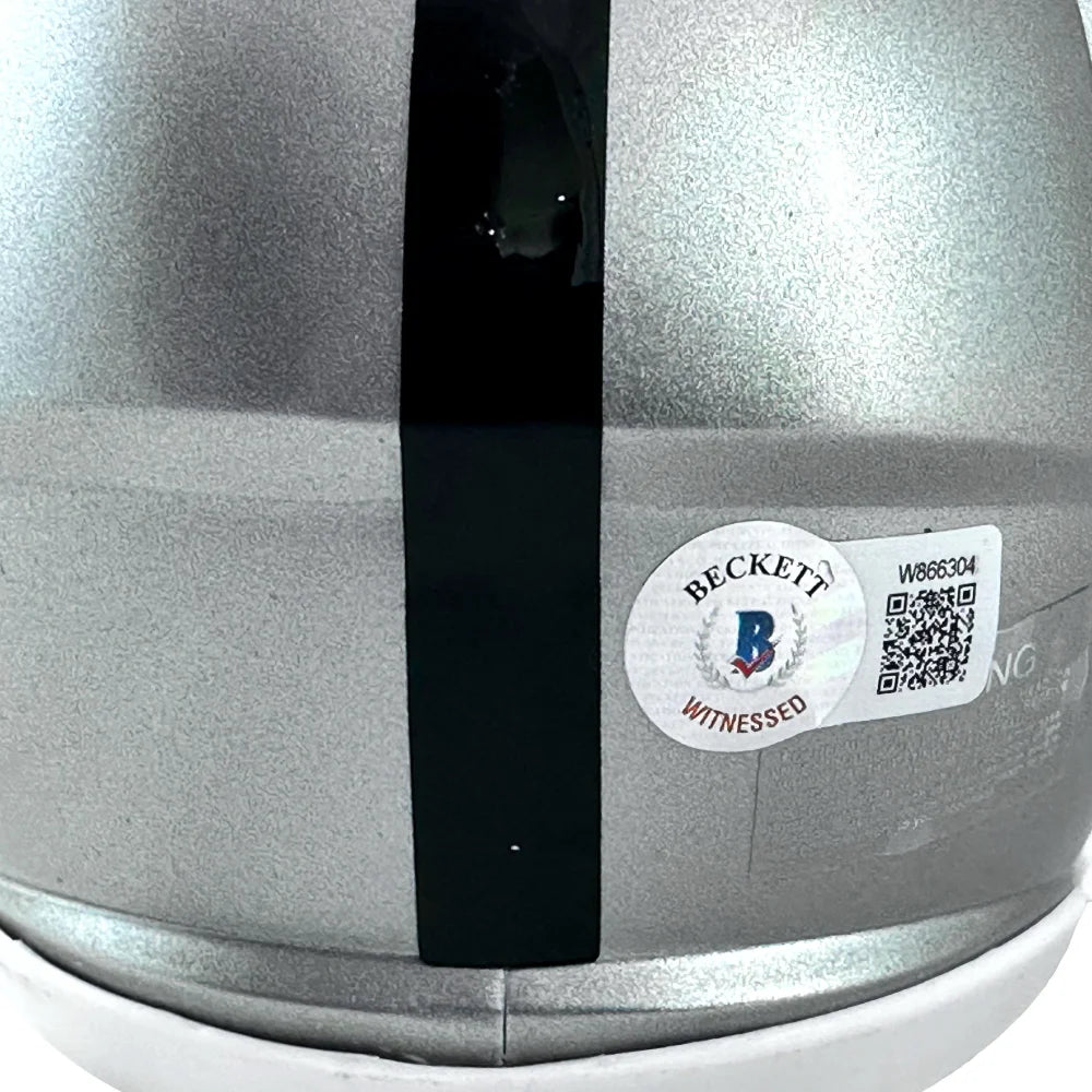 Davante Adams Autographed Las Vegas Raiders Mini Helmet - Signed NFL Football Collectible - Perfect for Sports Memorabilia Display & Raiders Fan Gifts