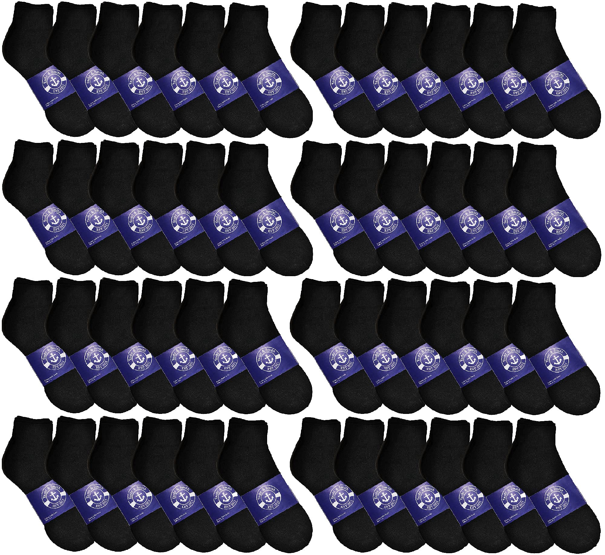 Men's & Women's Cotton Quarter Ankle Socks - Lightweight Breathable No-Show Socks for Everyday Wear, Sports & Donations - Bulk Wholesale Pack for Homeless Shelters & Charity Drives