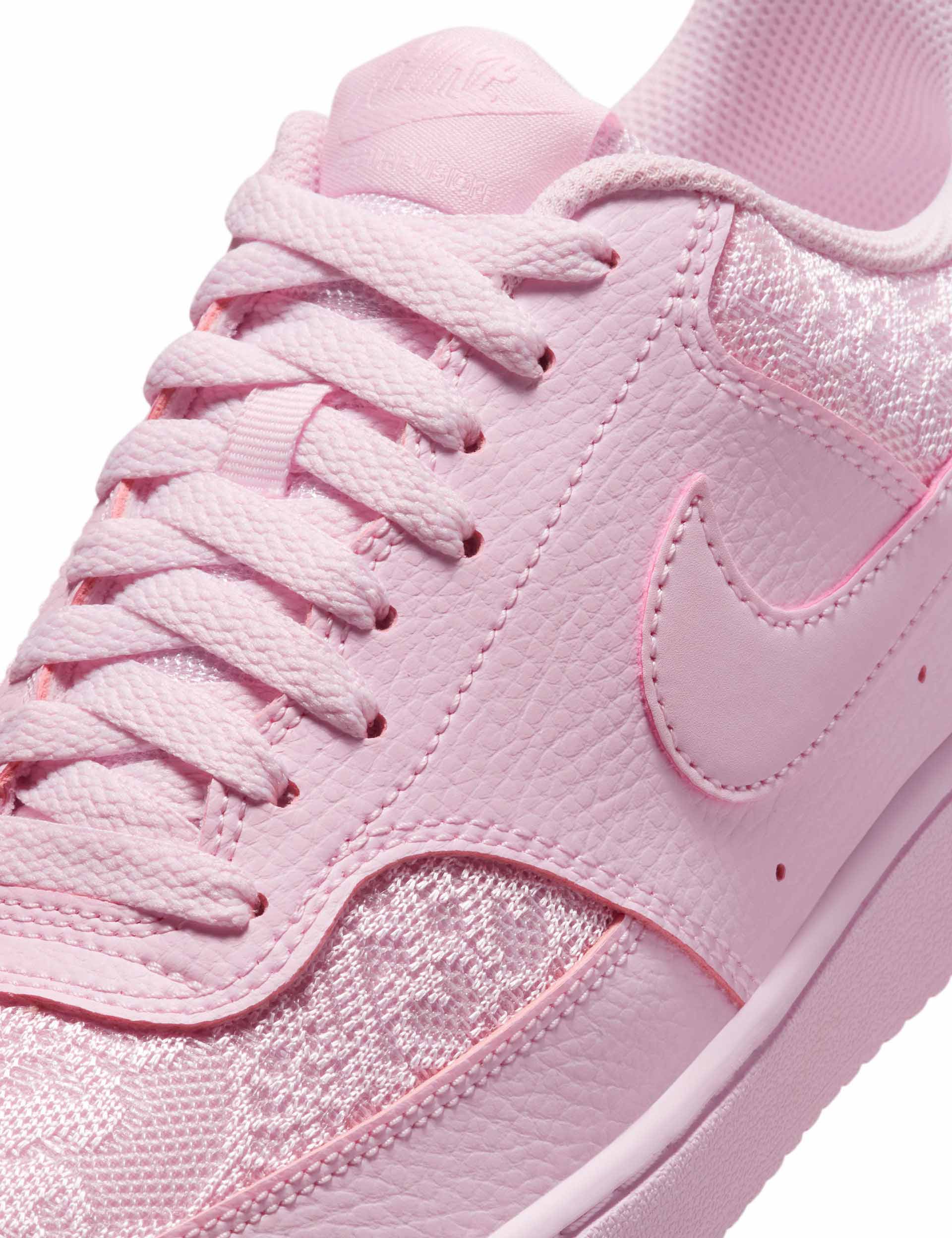 Nike Court Vision Low Sneakers for Women - Lightweight Pink Foam Comfortable Casual Shoes for Walking, Running & Everyday Wear