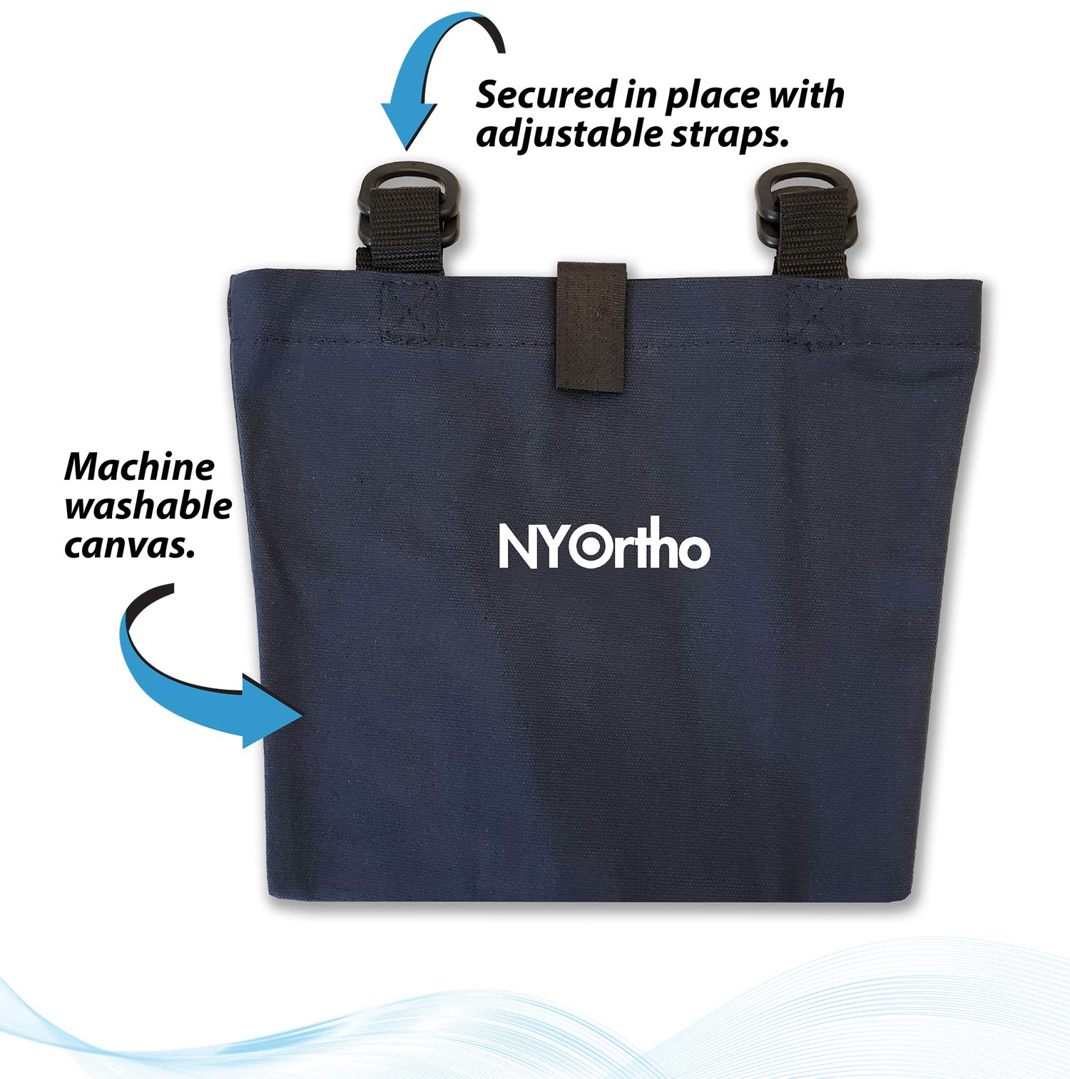 NYOrtho Adjustable Urine Bag Holder - Discreet Canvas Cover for Catheter, Foley & Nephrostomy Bags - Wheelchair, Bed & Geri-Chair Attachment - Ideal for Home Care & Hospital Use (25 Pack)