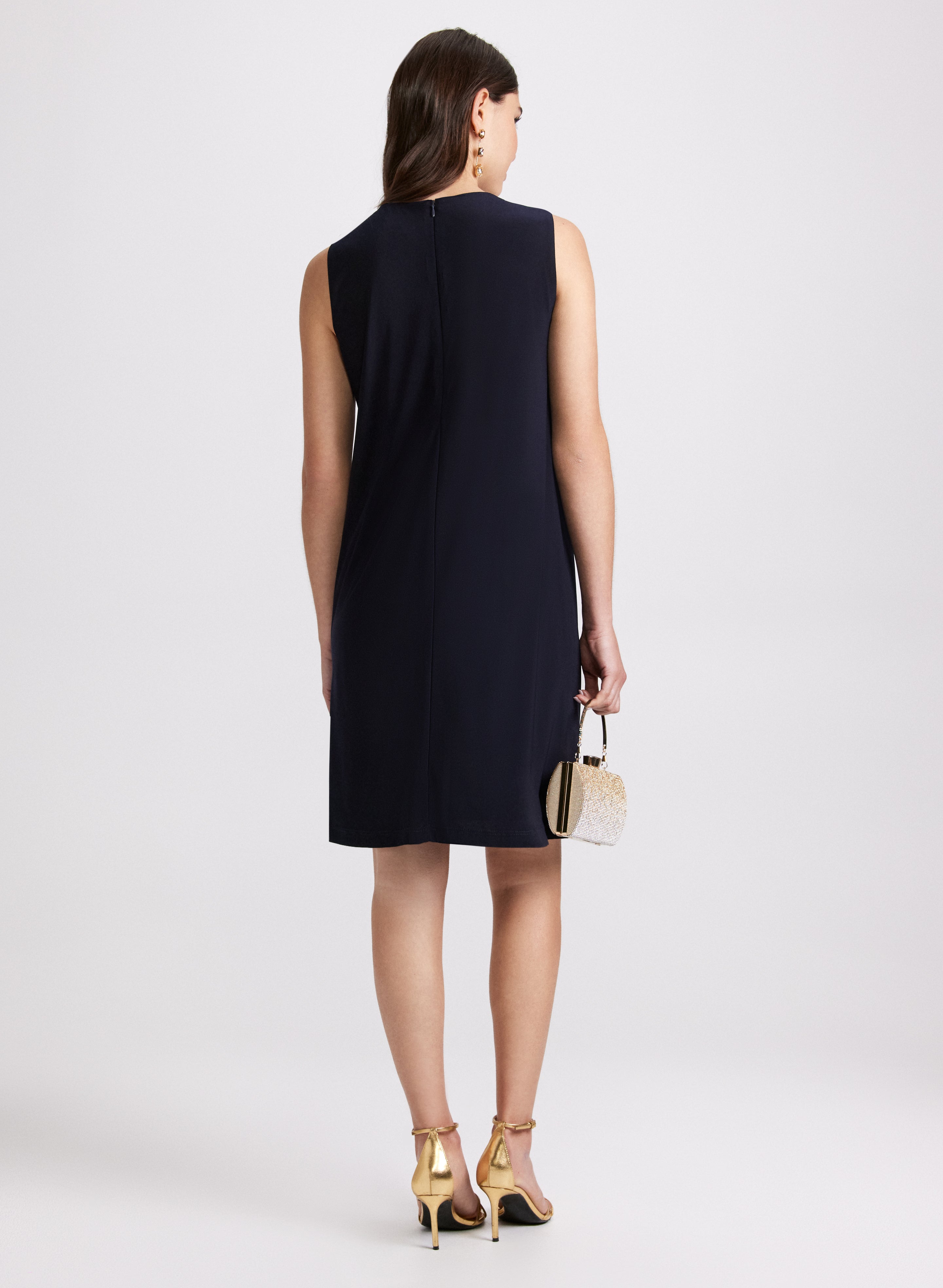 Stylish Cut Out Jersey Dress for Women - Trendy Bodycon Midi Dress for Casual Outings & Night Out
